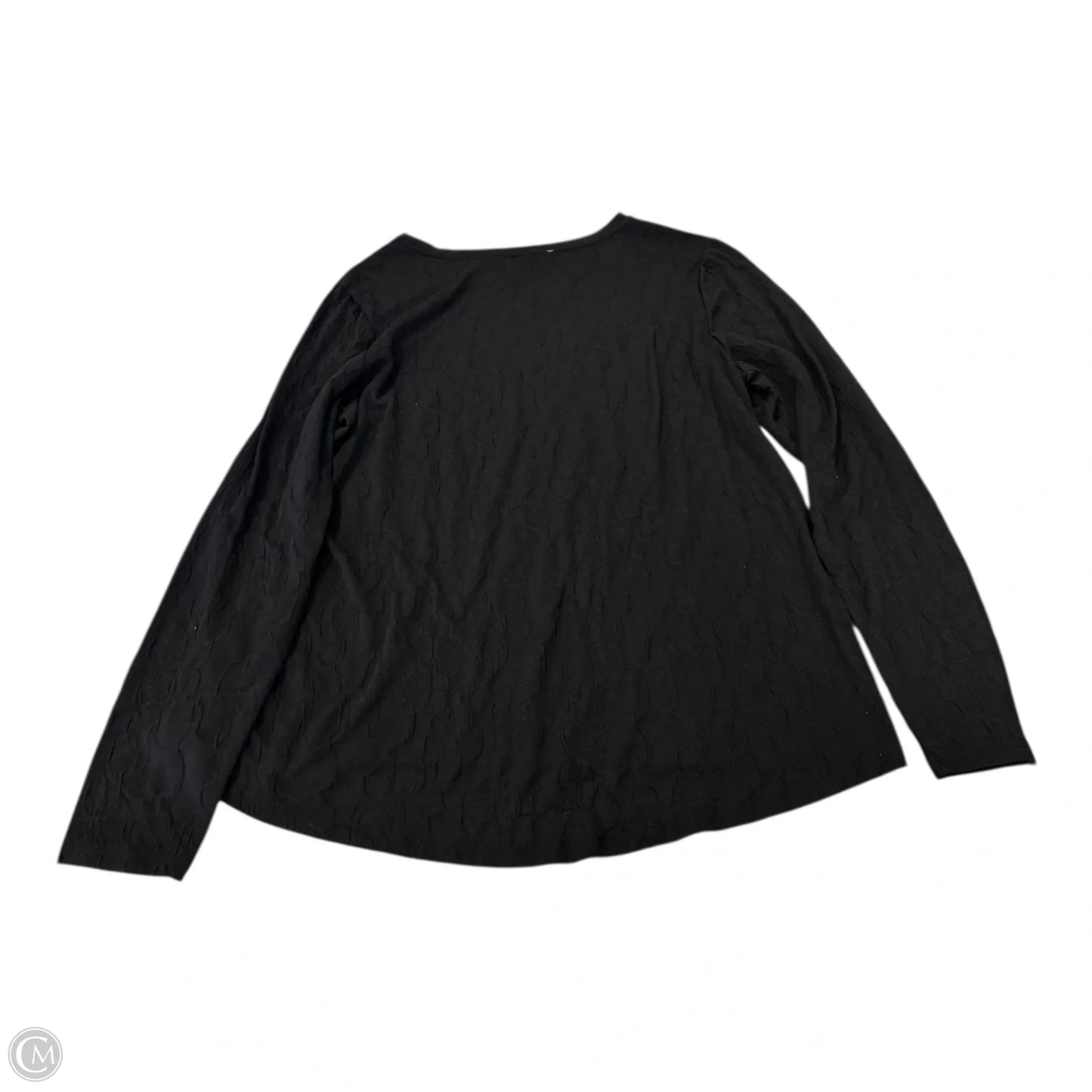 Top Long Sleeve By Simply Vera In Black, Size: Xl