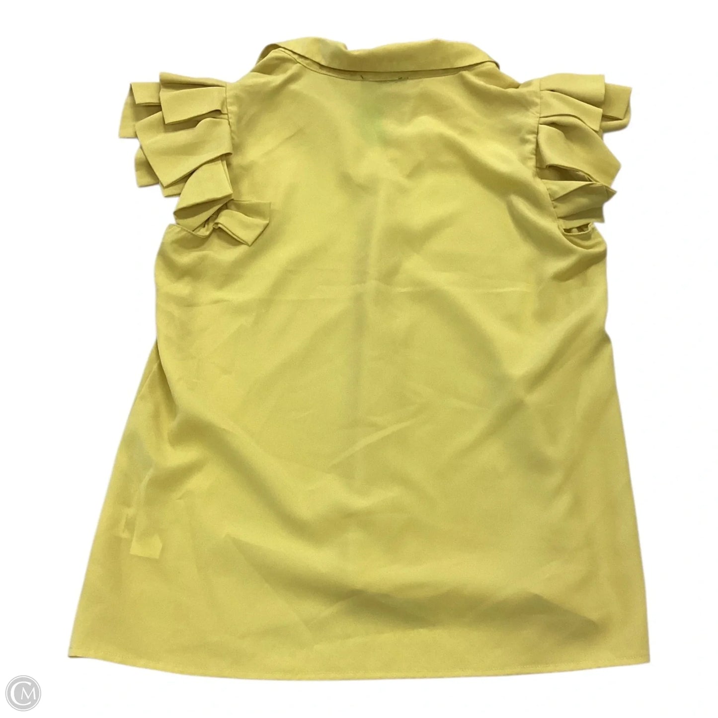 Top Short Sleeve By Tahari In Yellow, Size: M