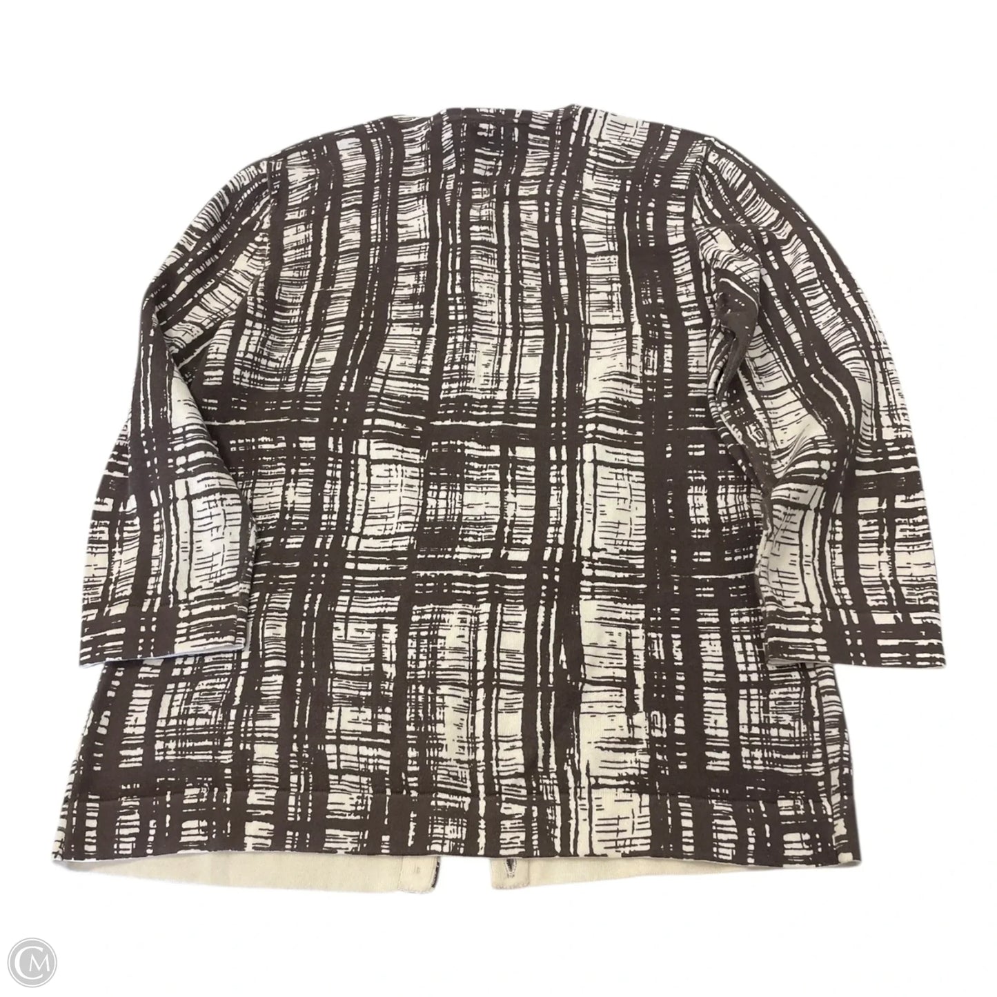 Cardigan By Ann Taylor In Brown & Cream, Size: L