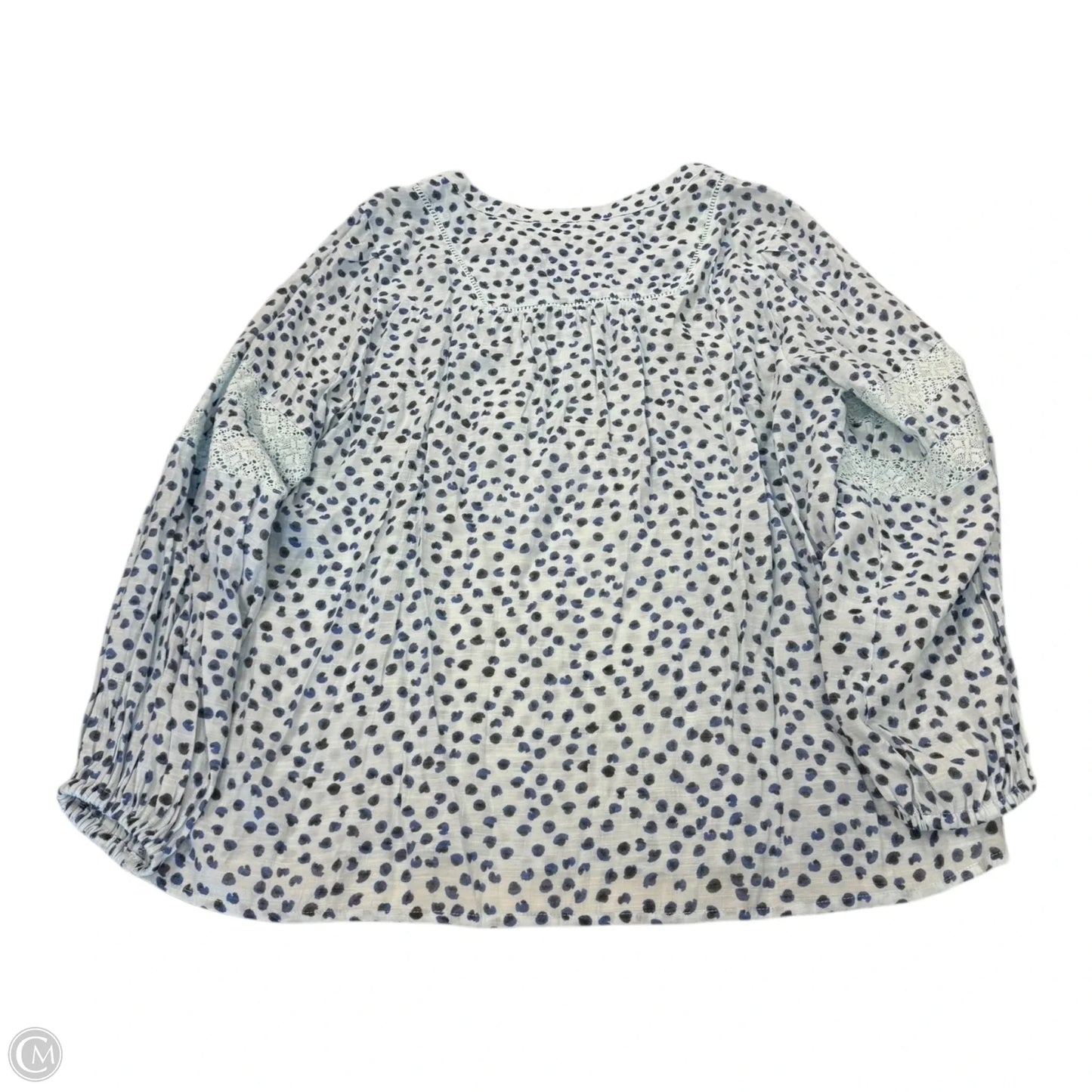 Top Long Sleeve By Zac And Rachel In Blue, Size: 1x