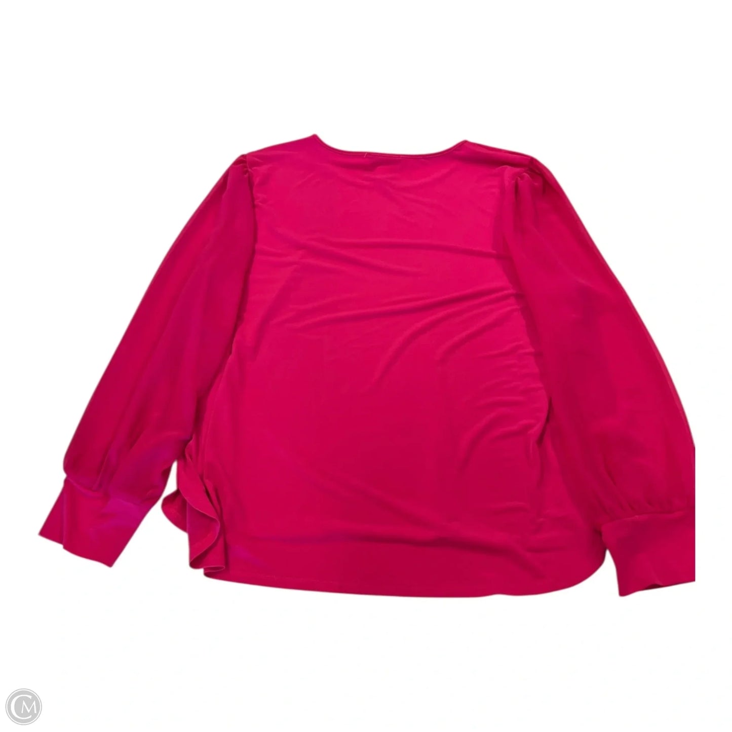 Top Long Sleeve By Calvin Klein In Pink, Size: L