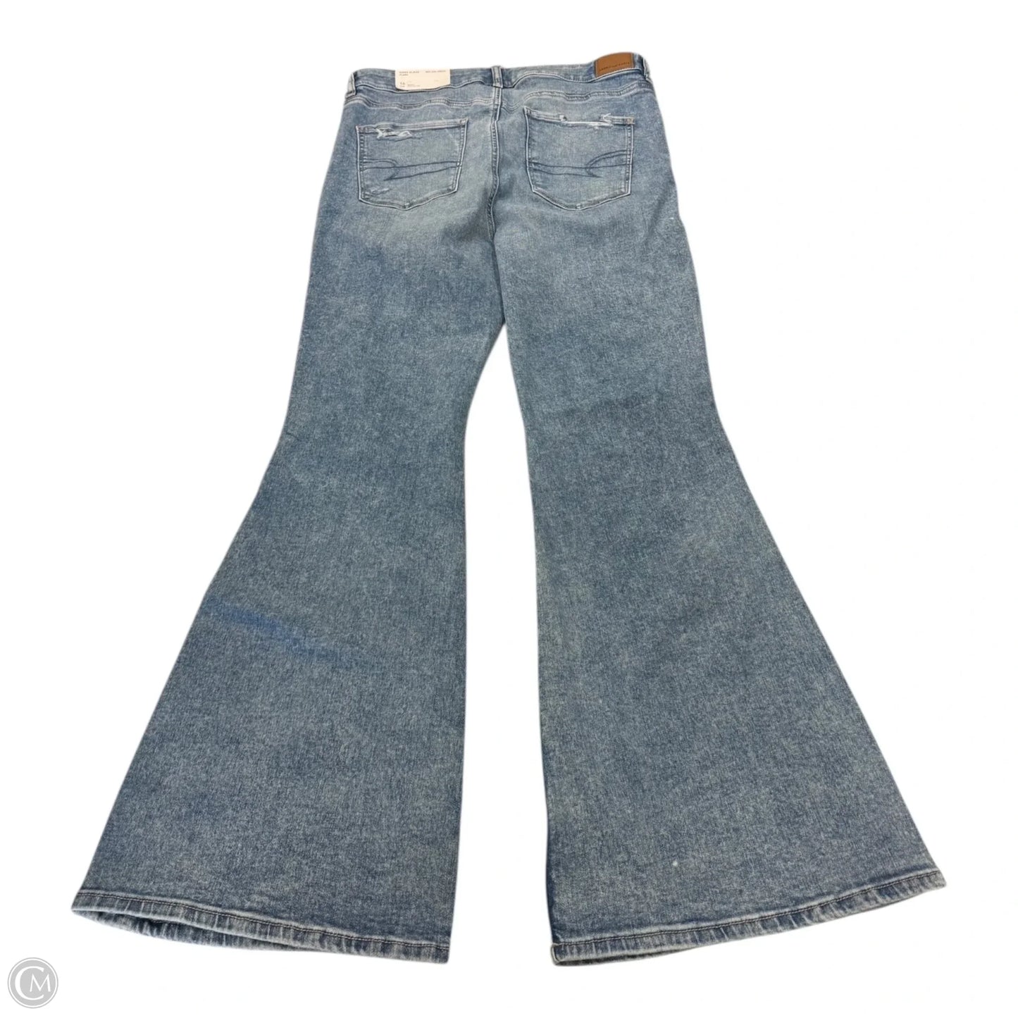 Jeans Flared By American Eagle In Blue Denim, Size: 16