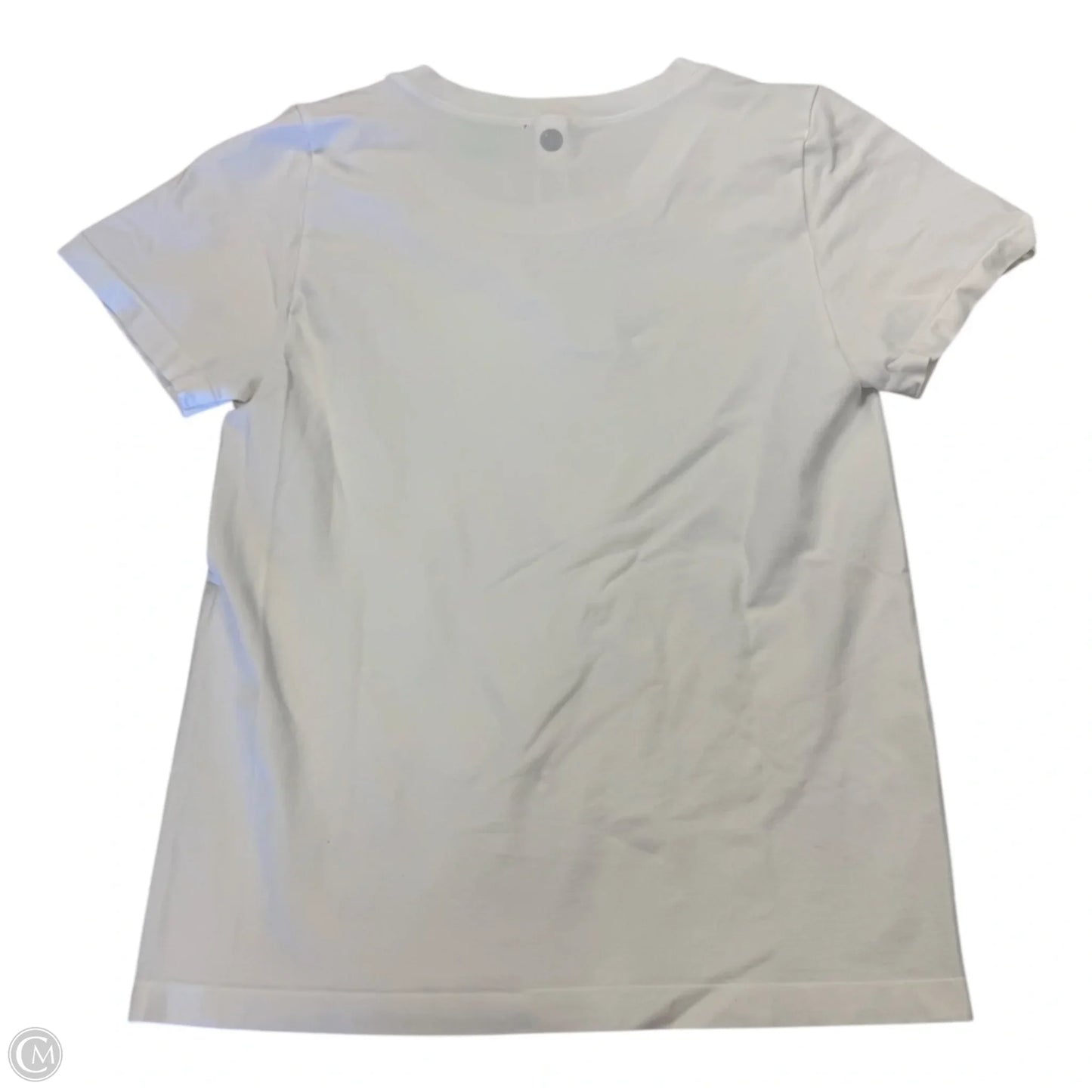Athletic Top Short Sleeve By Yogalicious In White, Size: L