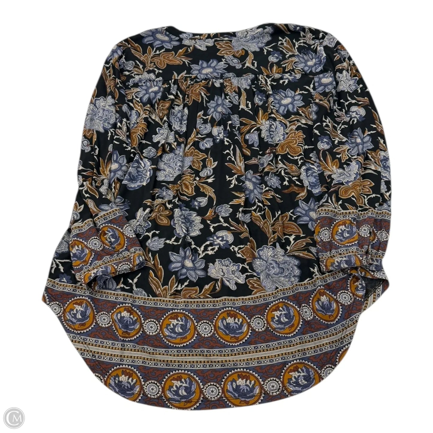 Top 3/4 Sleeve By Lucky Brand In Floral Print, Size: M