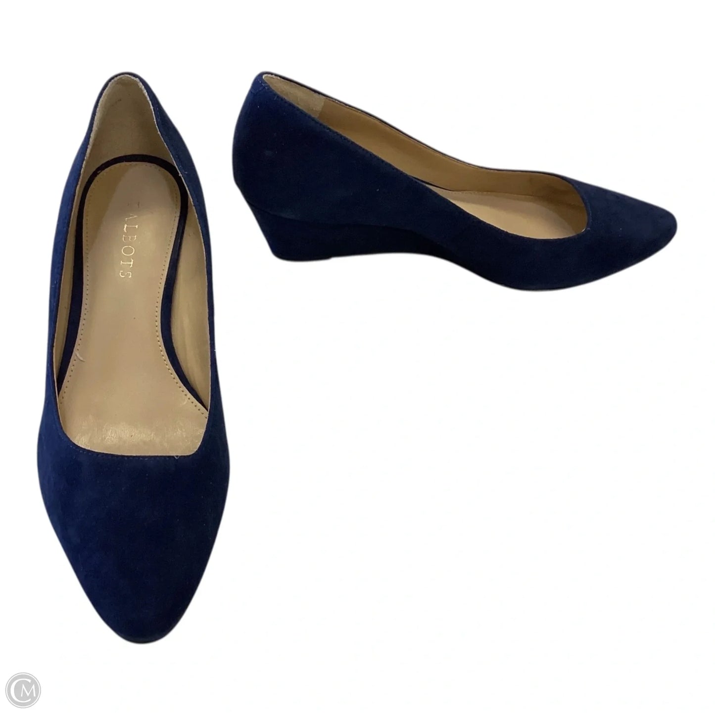 Shoes Heels Wedge By Talbots In Blue, Size: 9
