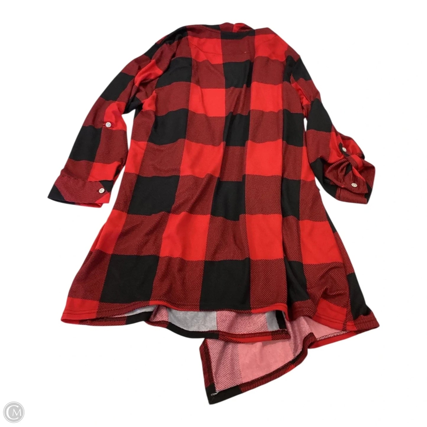 Cardigan By New York Laundry In Plaid Pattern, Size: 2x