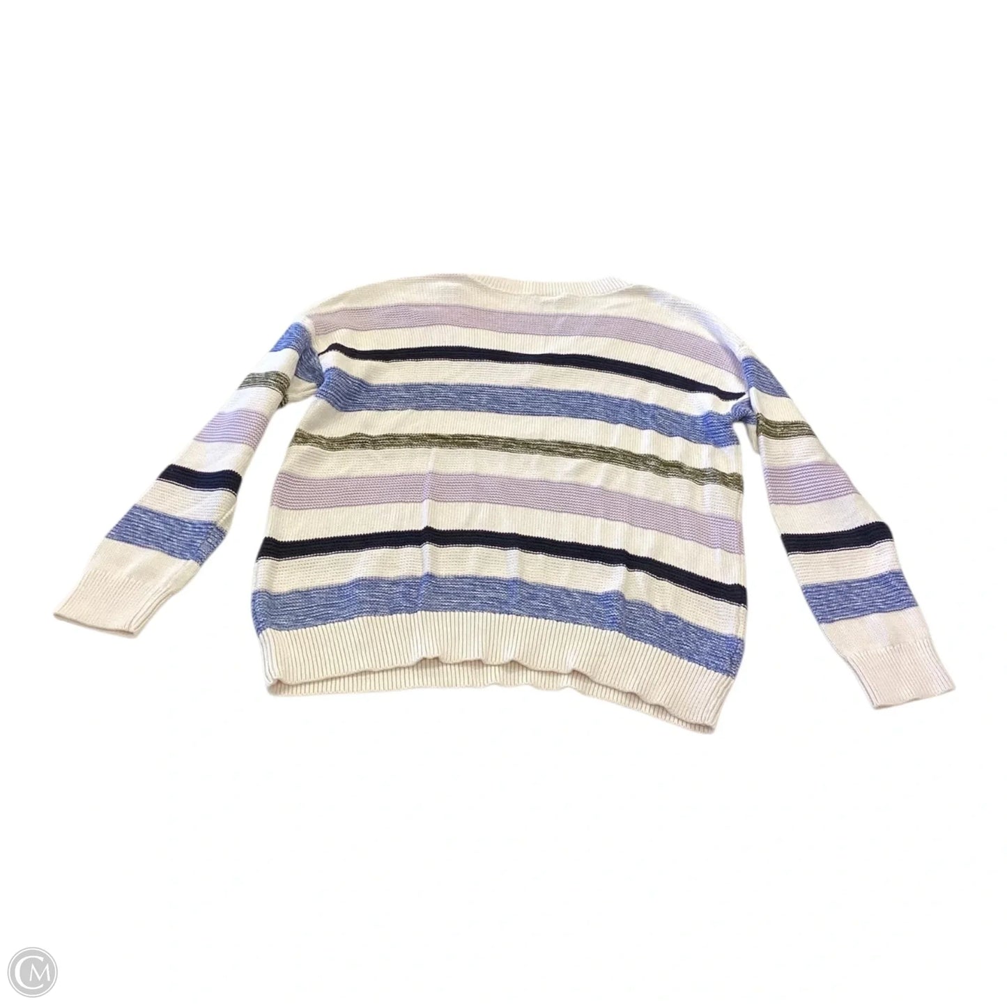 Cardigan By Ann Taylor In Striped Pattern, Size: L