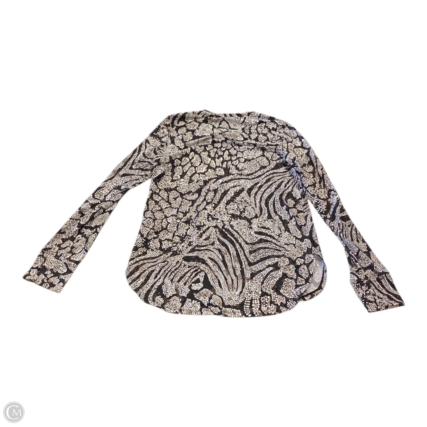 Top Long Sleeve By Tommy Bahama In Black & Brown, Size: S