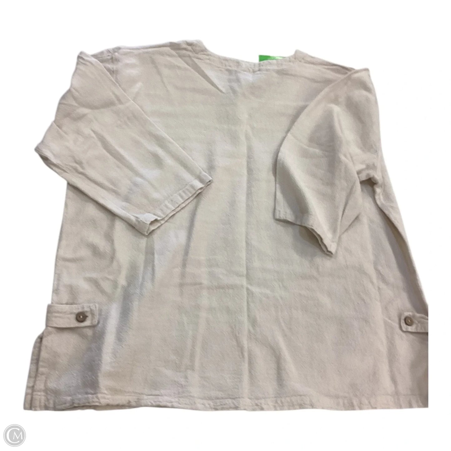 Top 3/4 Sleeve By Clothes Mentor In Ivory, Size: L
