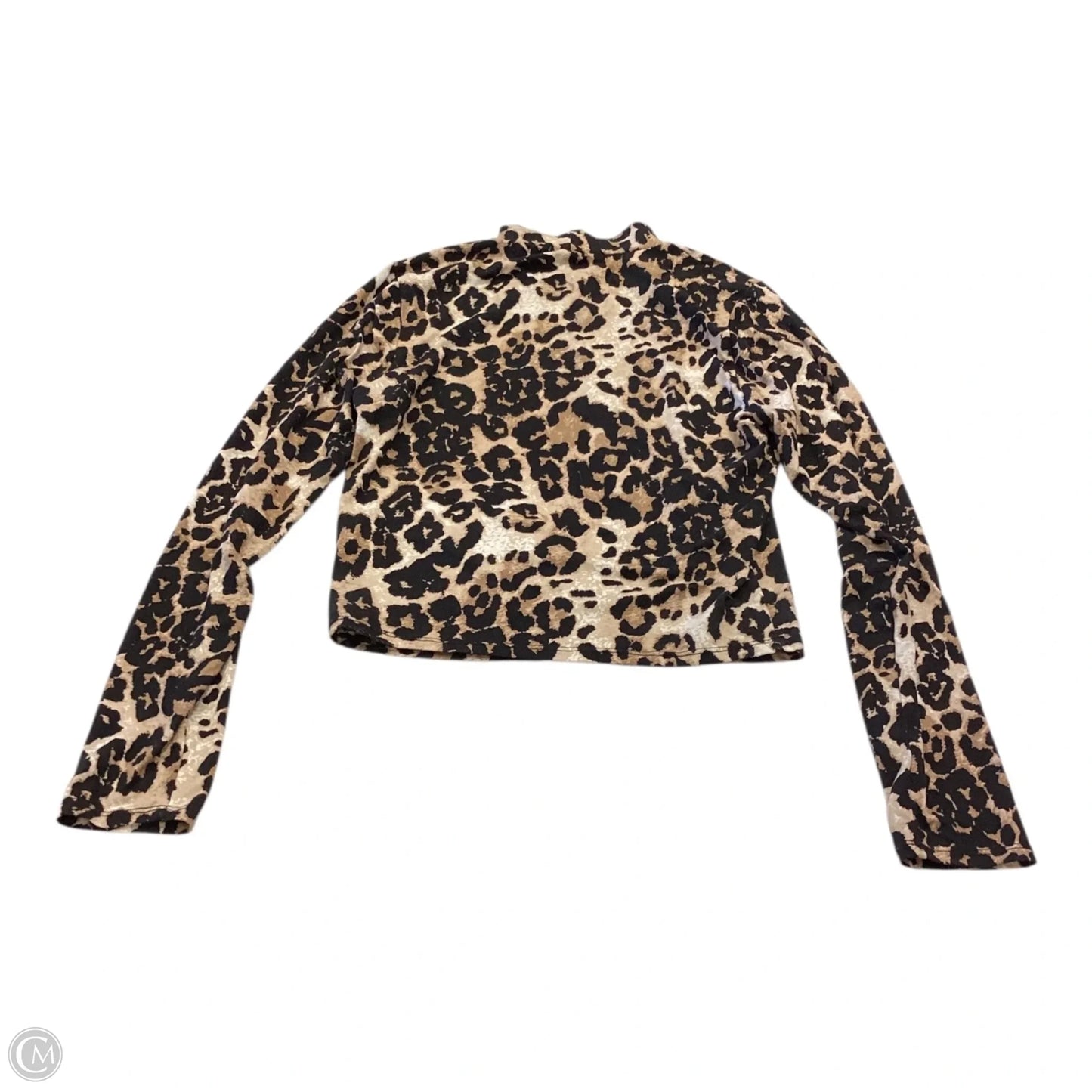 Top Long Sleeve By Gaze In Animal Print, Size: M