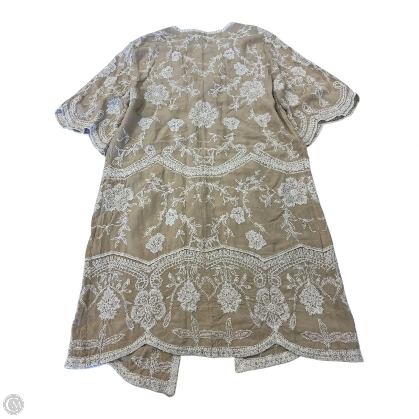 Kimono By Solitaire In Tan & White, Size: M