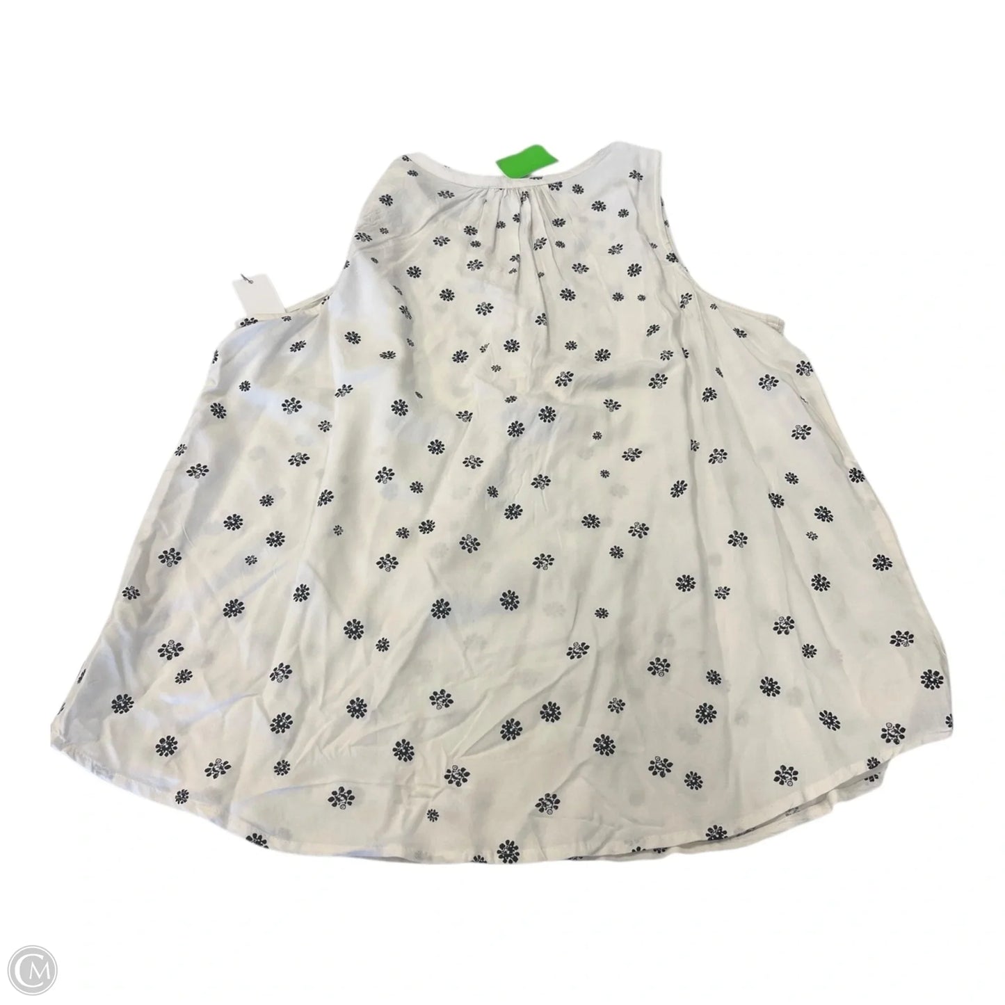 Top Sleeveless By Sonoma In Black & Cream, Size: L