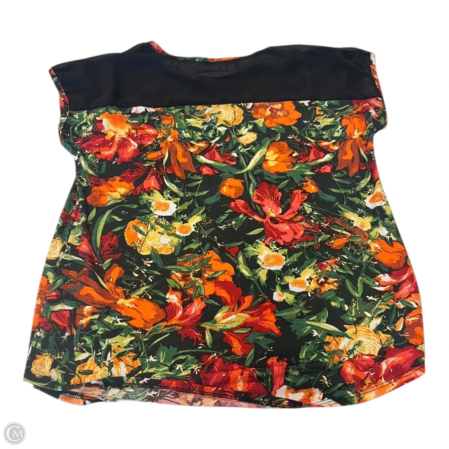 Top Short Sleeve By Claudia Richards In Floral Print, Size: M