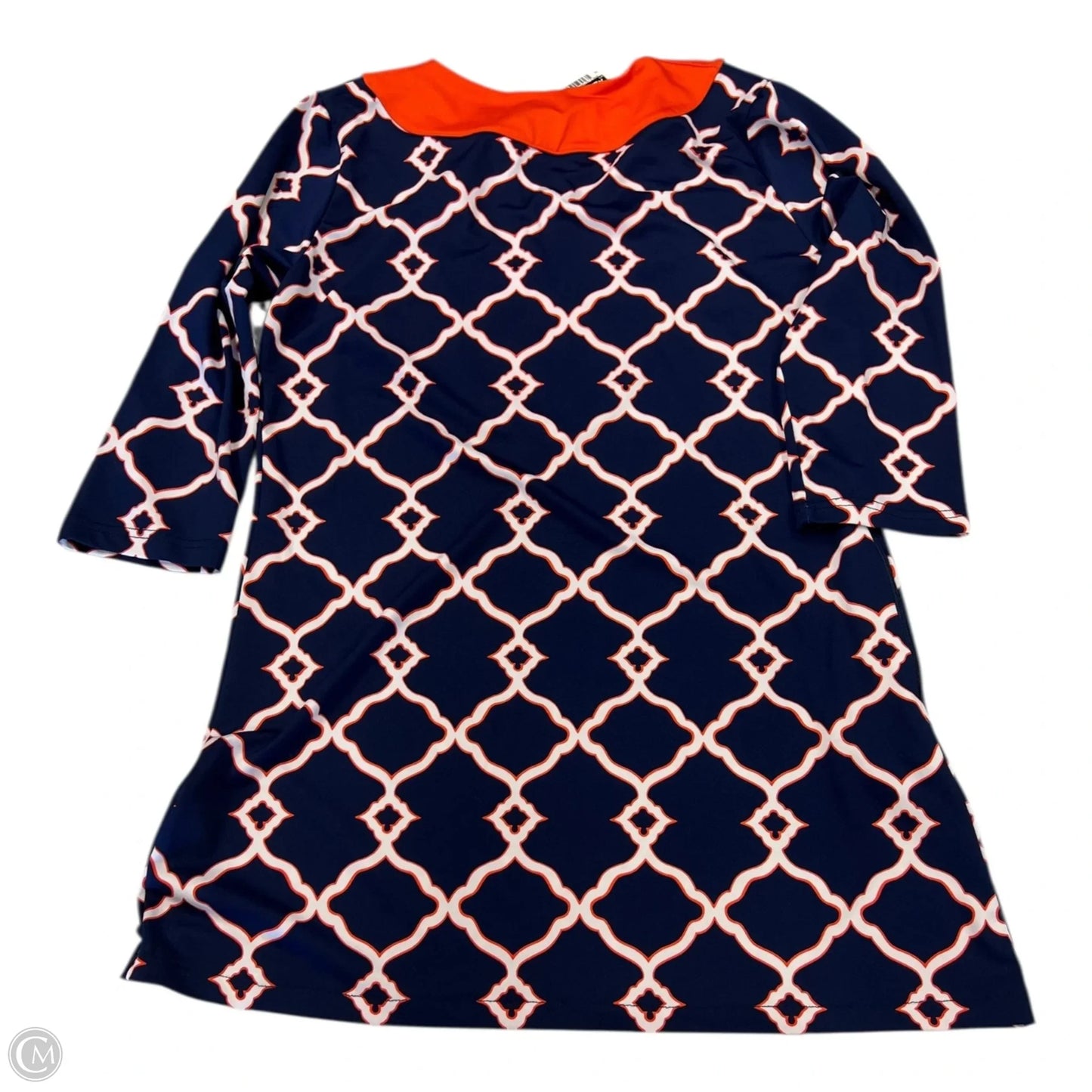 Top 3/4 Sleeve By Tracy Negoshian In Blue & Orange, Size: S