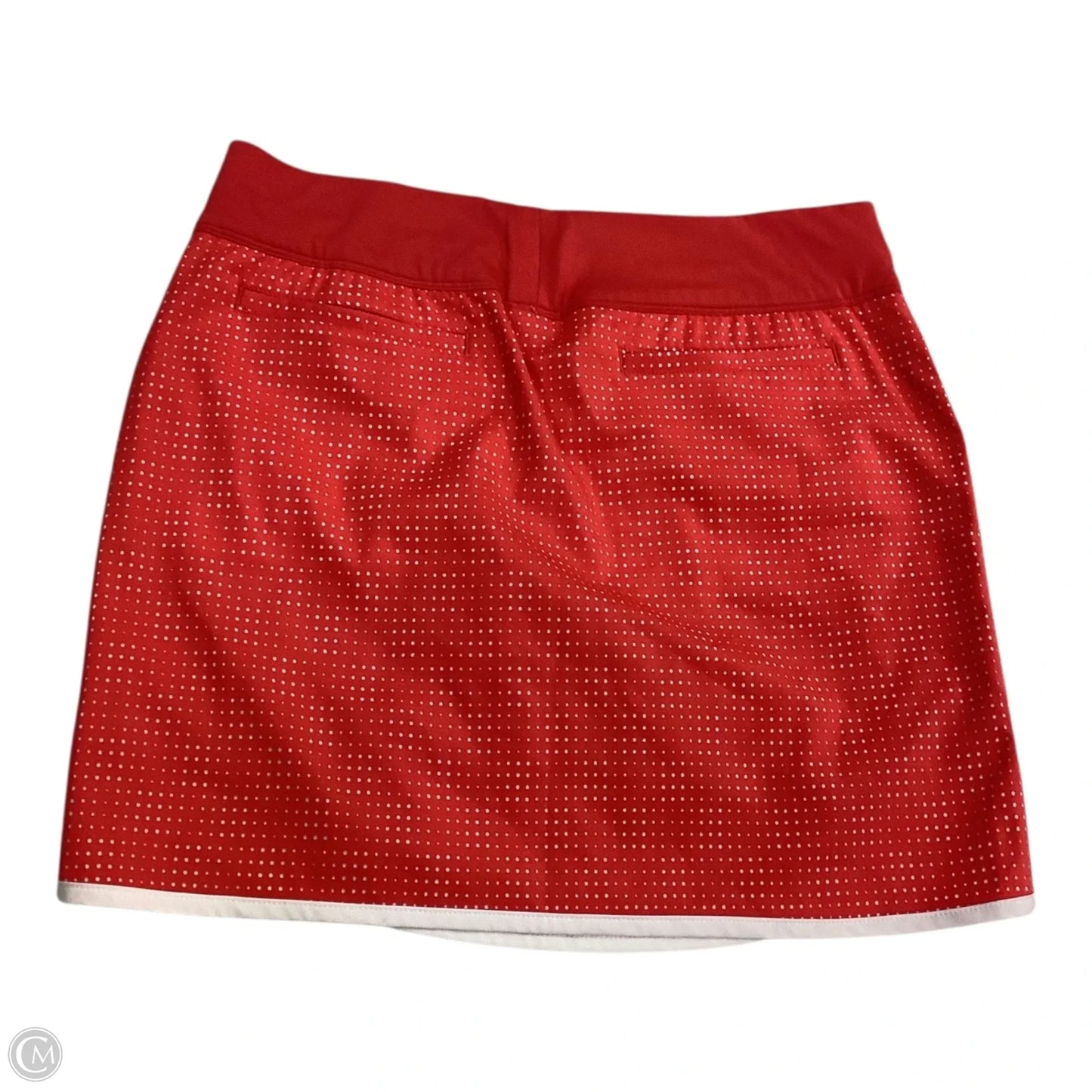 Athletic Skort By Adidas In Red & White, Size: S
