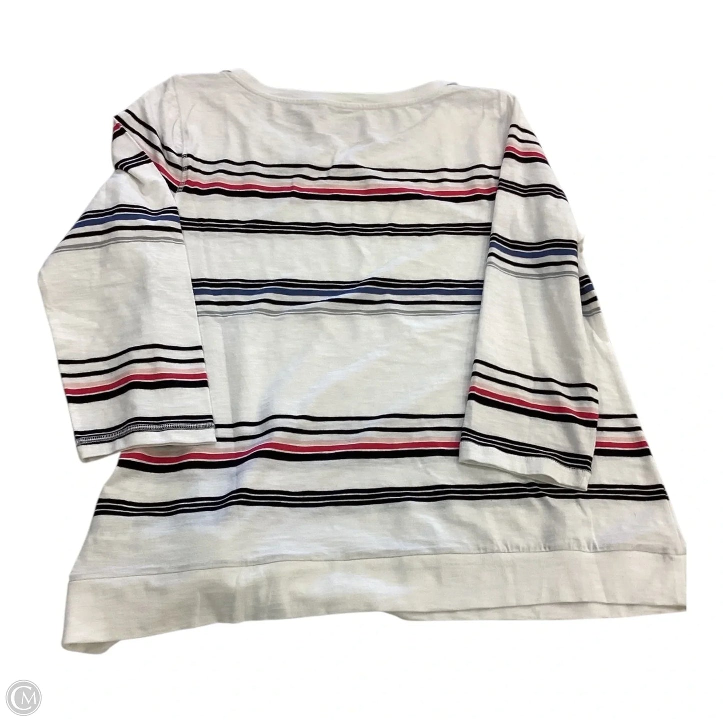 Top 3/4 Sleeve By Talbots In Striped Pattern, Size: Lp