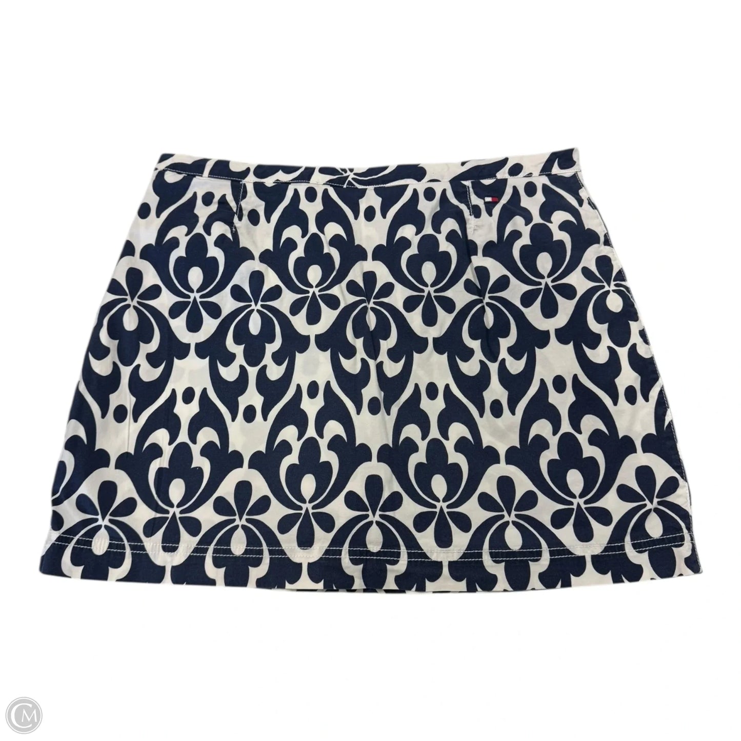 Skort By Tommy Hilfiger In Blue & Cream, Size: 8