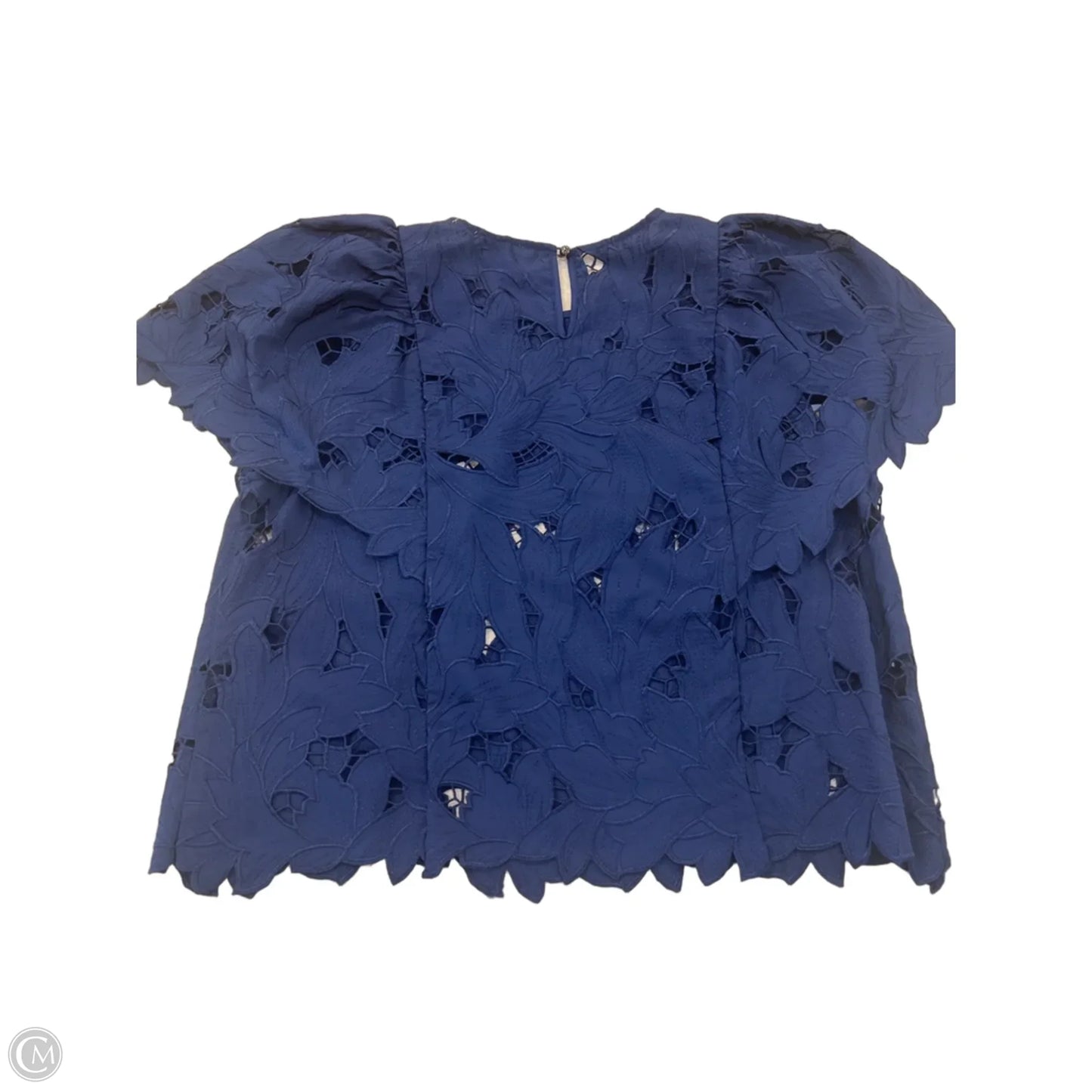 Top Short Sleeve By Chicos In Navy, Size: 8