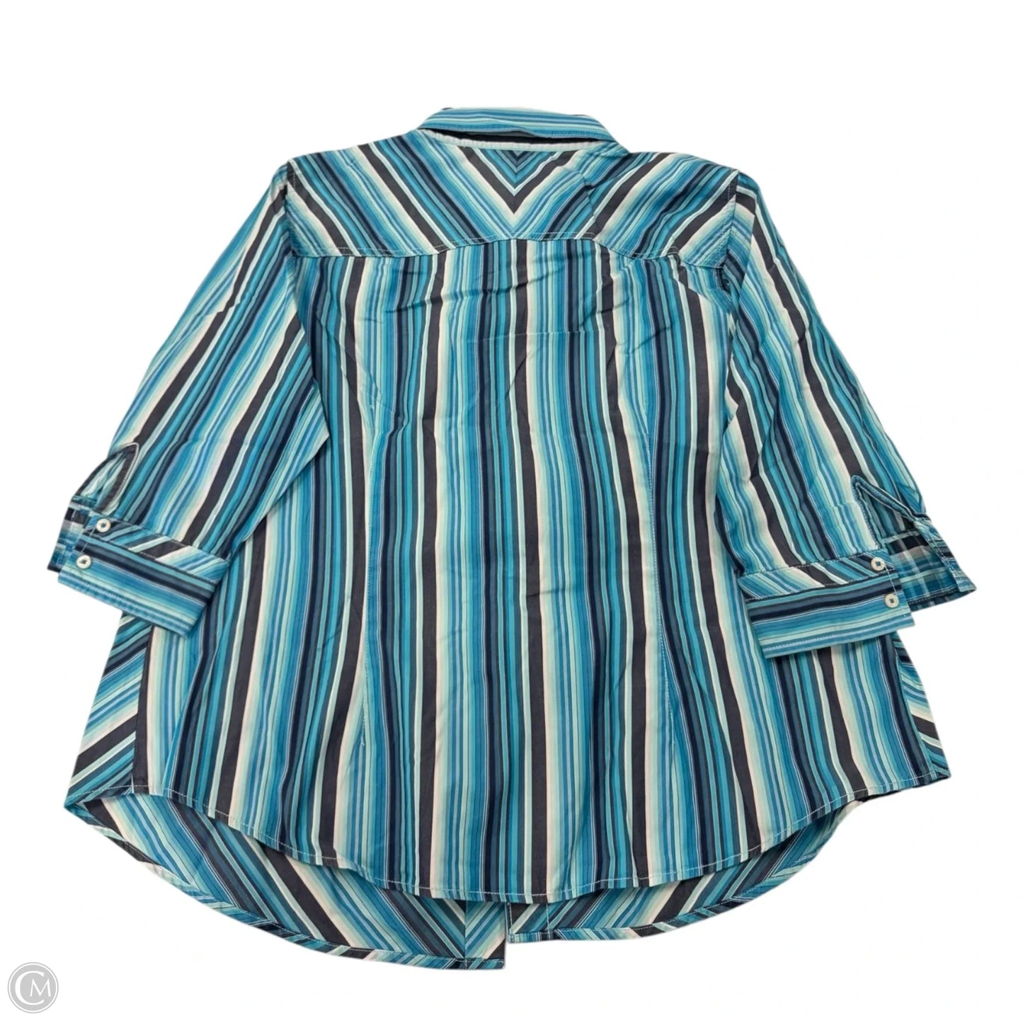 Top 3/4 Sleeve By Tommy Hilfiger In Striped Pattern, Size: 16