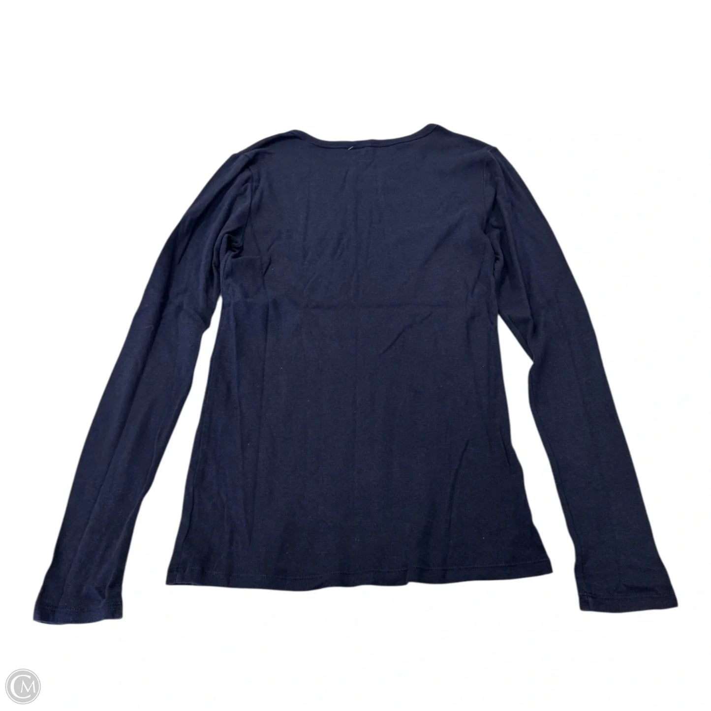 Top Long Sleeve Basic By Gap In Navy, Size: S
