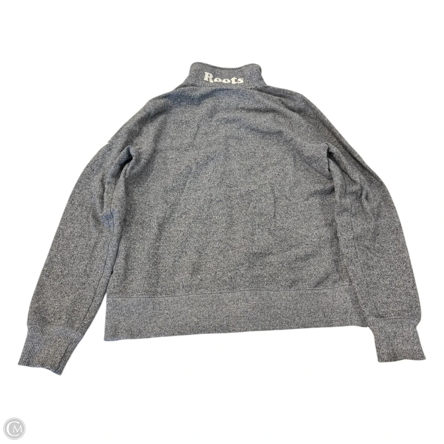 Sweatshirt Collar By Roots In Grey, Size: S