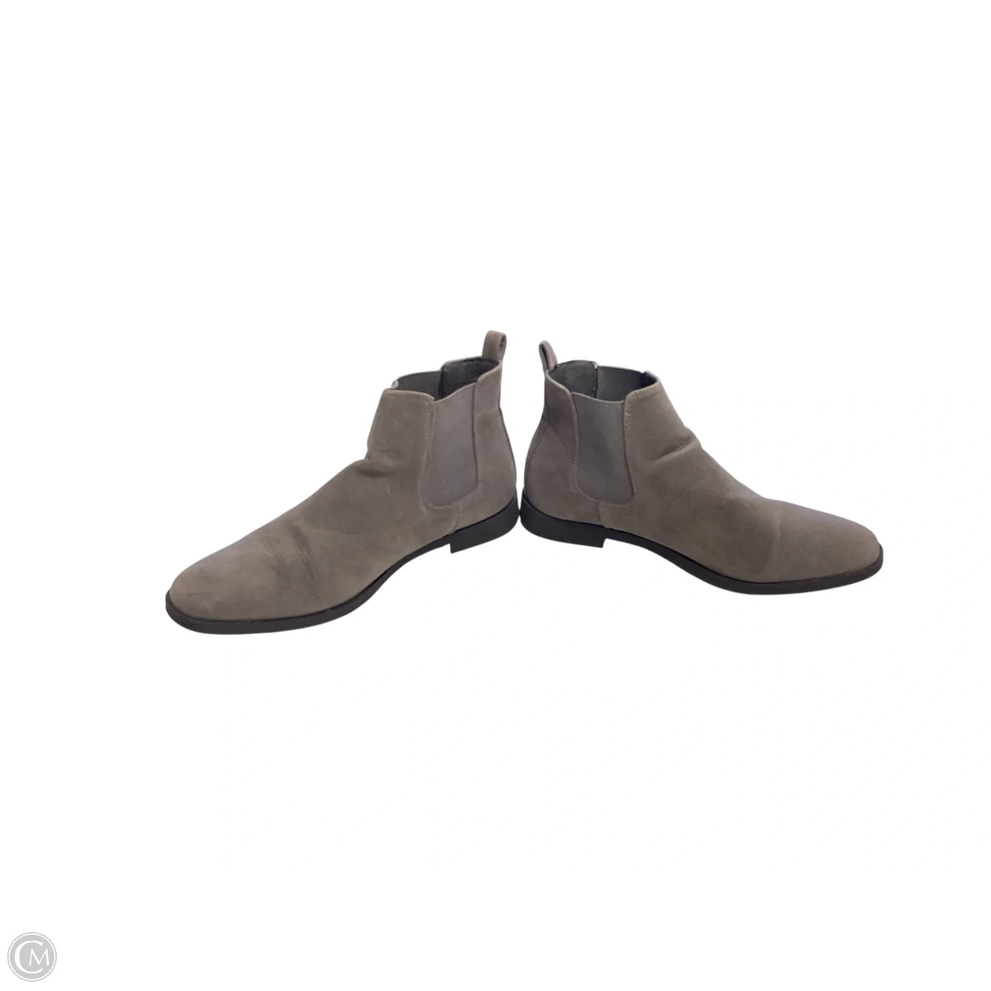 Boots Ankle Flats By Clothes Mentor In Grey, Size: 9