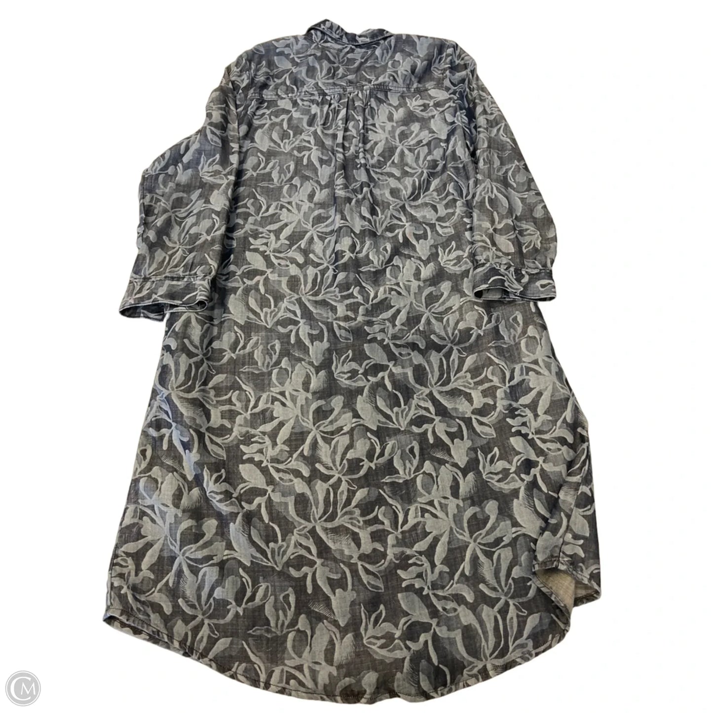 Dress Casual Midi By Chicos In Blue, Size: 6