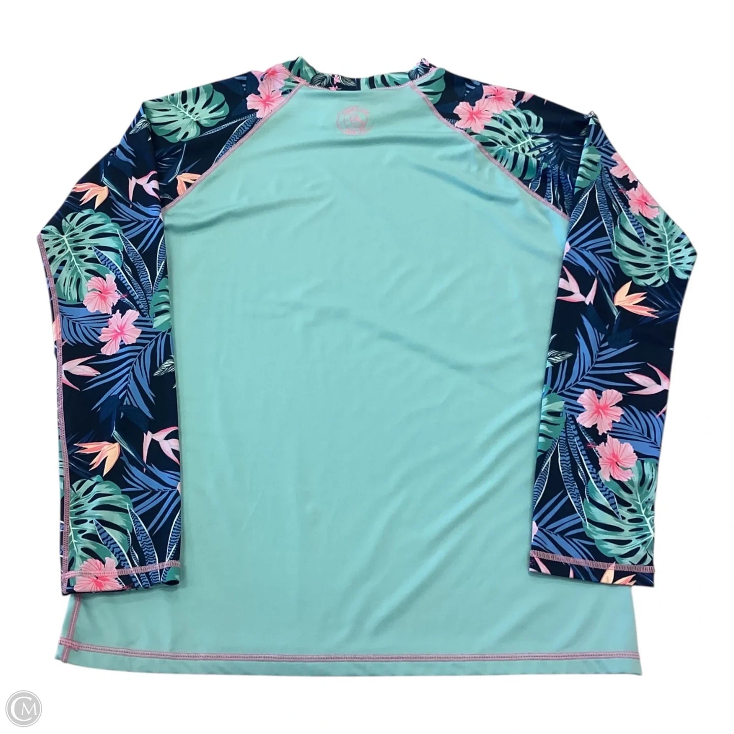 Athletic Top Long Sleeve Crewneck By Clothes Mentor In Tropical Print, Size: L