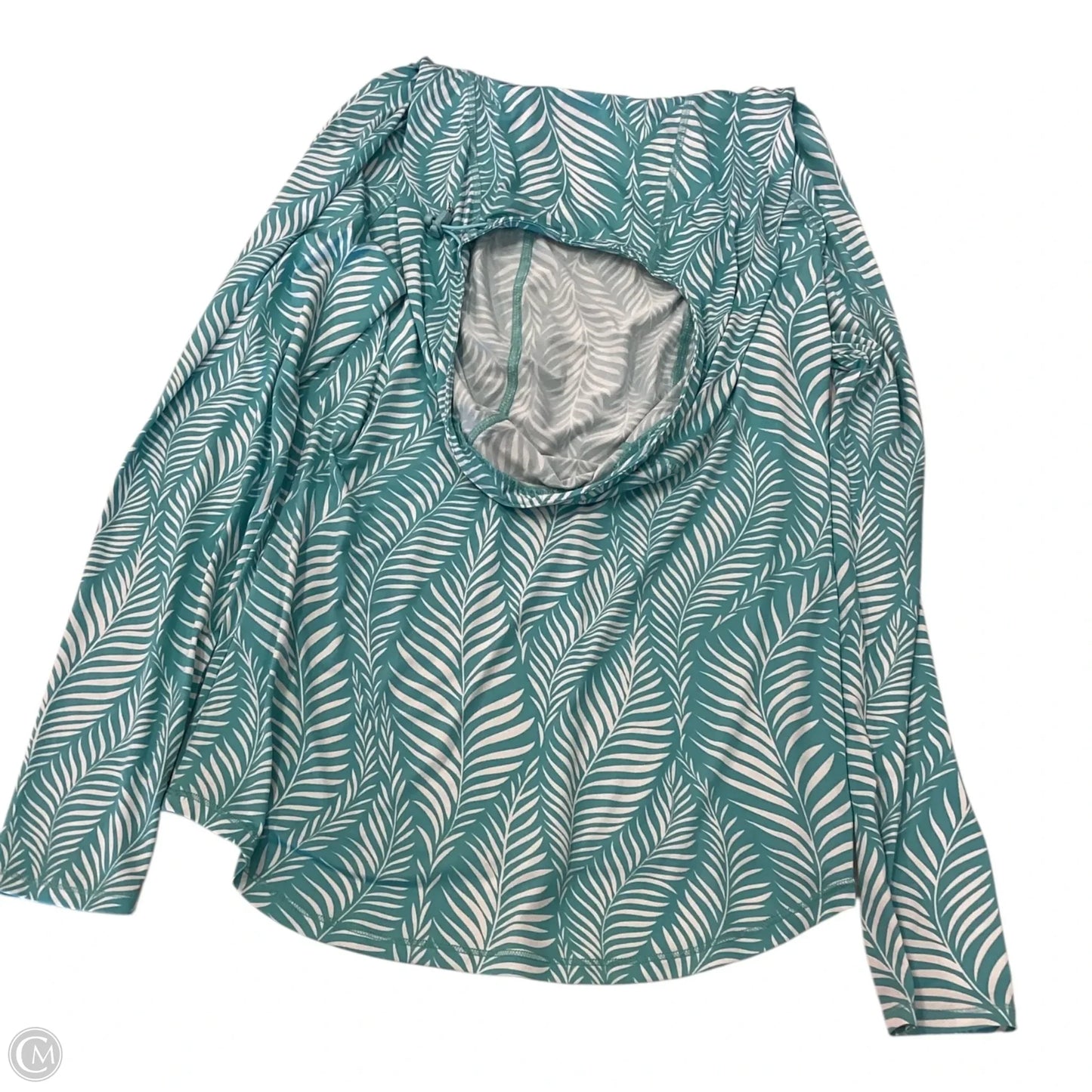 Athletic Sweatshirt Hoodie By Clothes Mentor In Blue & White, Size: M