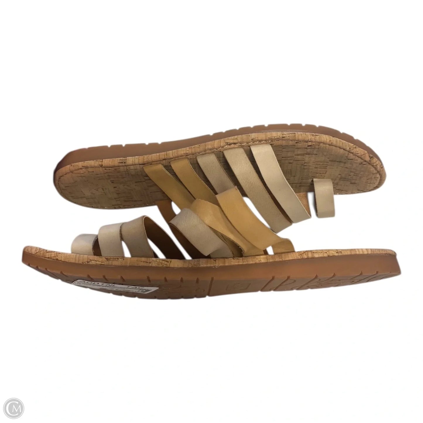 Sandals Flats By Korks In Beige, Size: 10