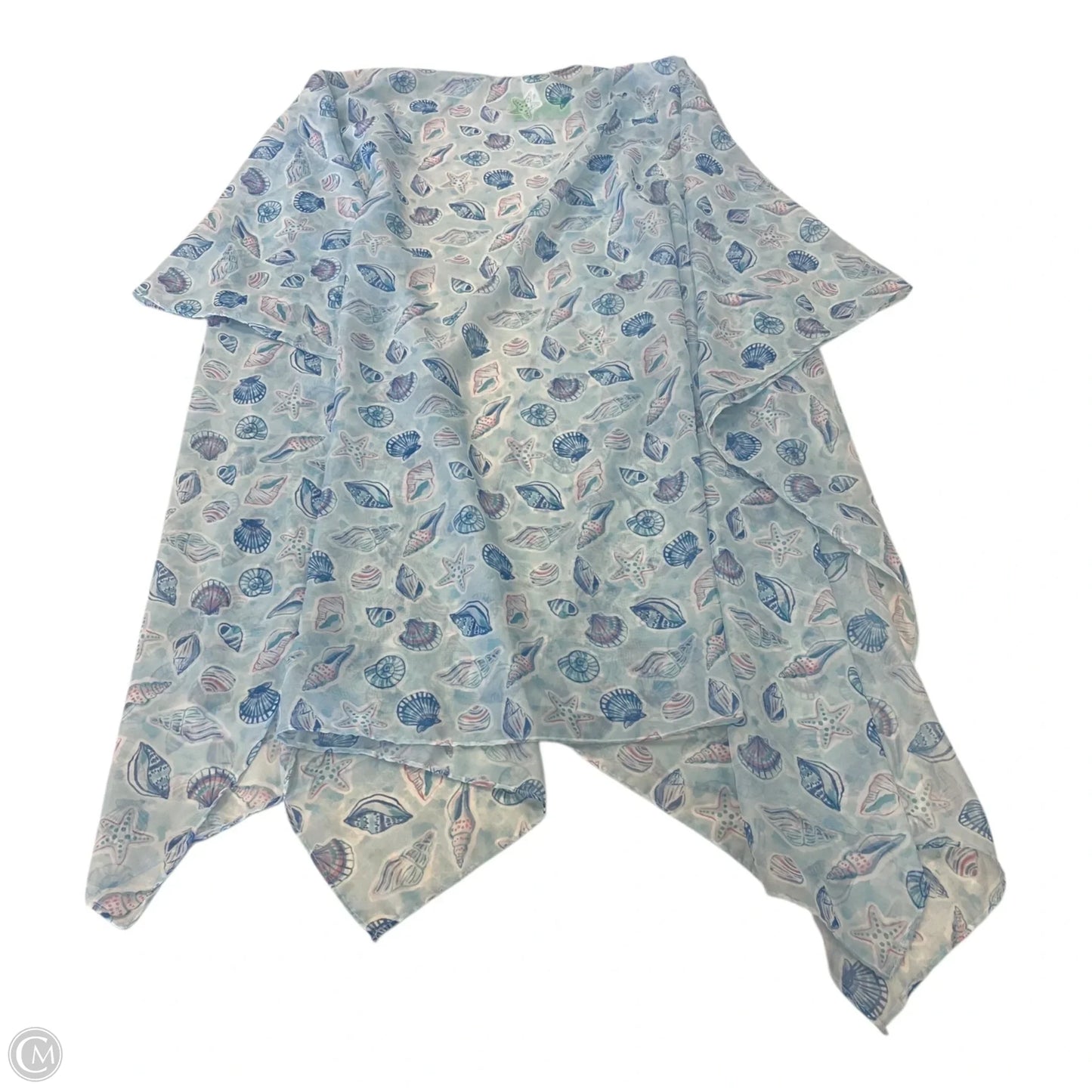 Kimono By Clothes Mentor In Nautical Print, Size: Osfm