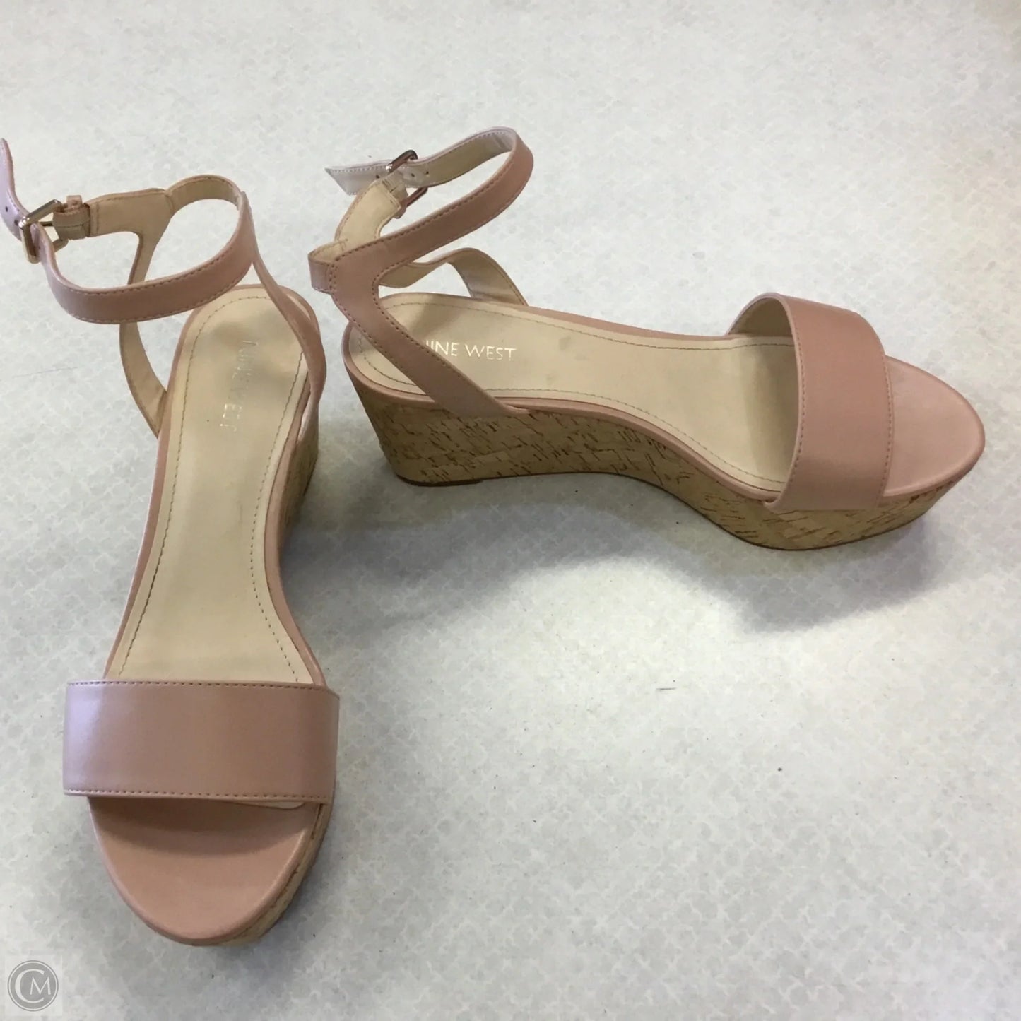 Shoes Heels Wedge By Nine West In Pink, Size: 9.5