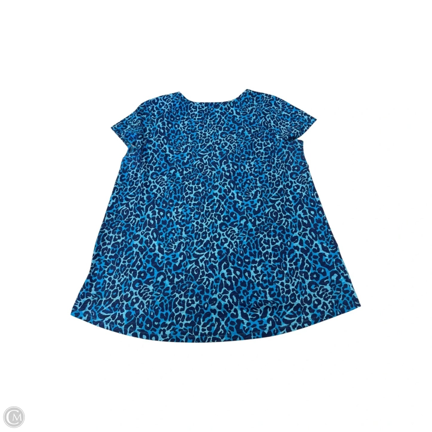 Top Short Sleeve Designer By Lilly Pulitzer In Blue, Size: Xl