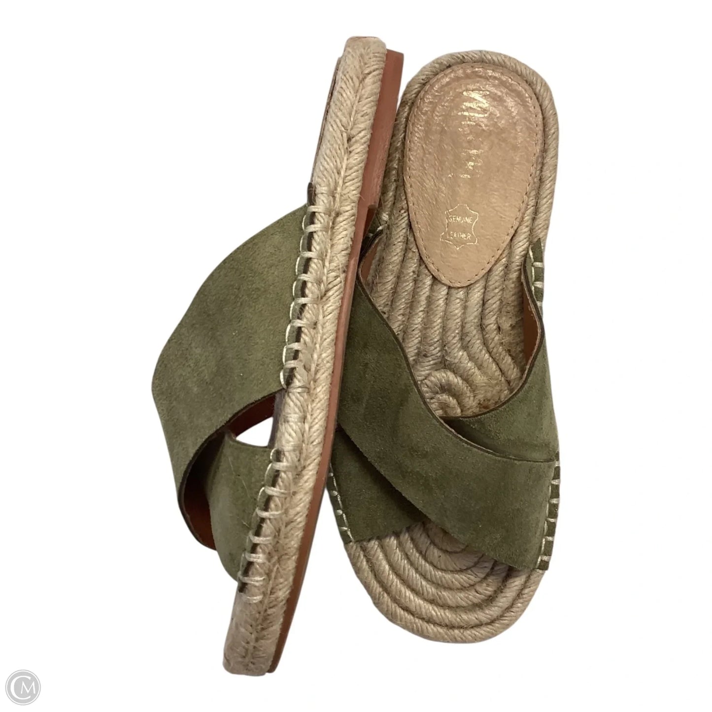 Sandals Flats By Mi Ami In Green, Size: 6