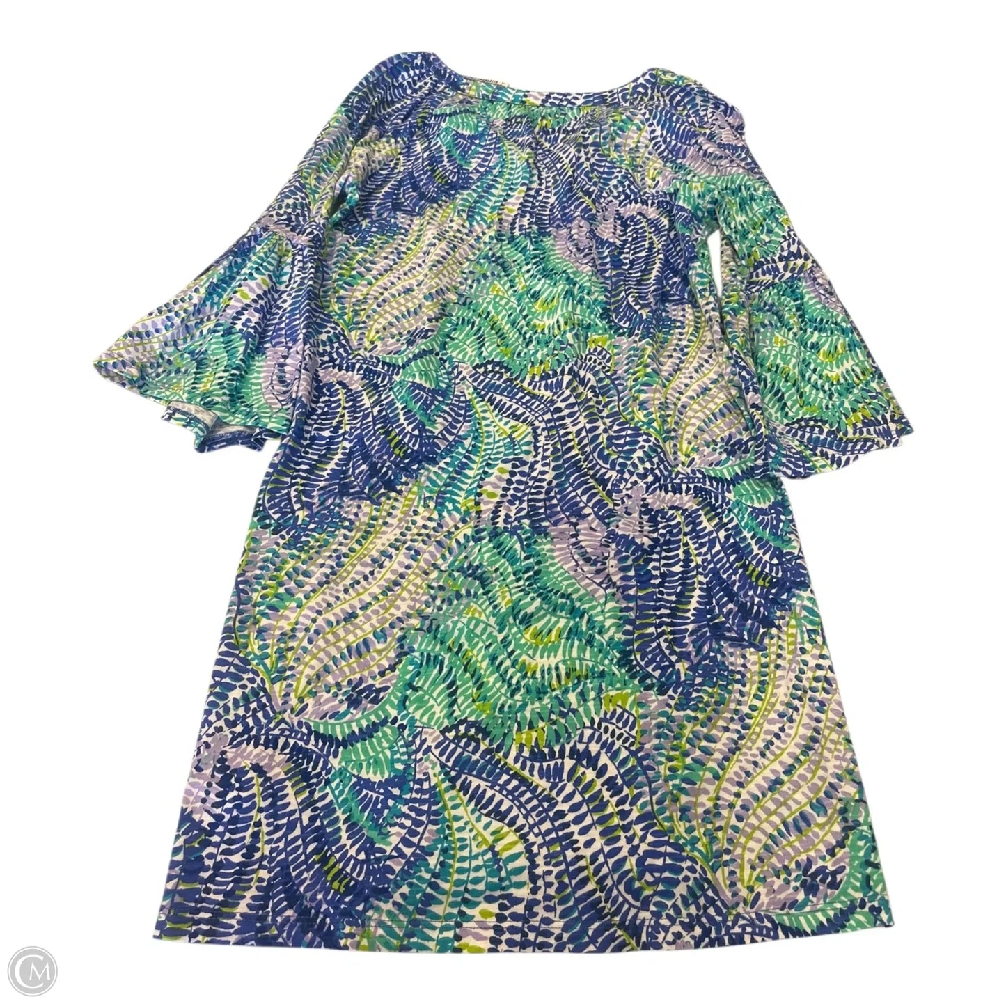 Dress Designer By Lilly Pulitzer In Blue & Green, Size: Xxs