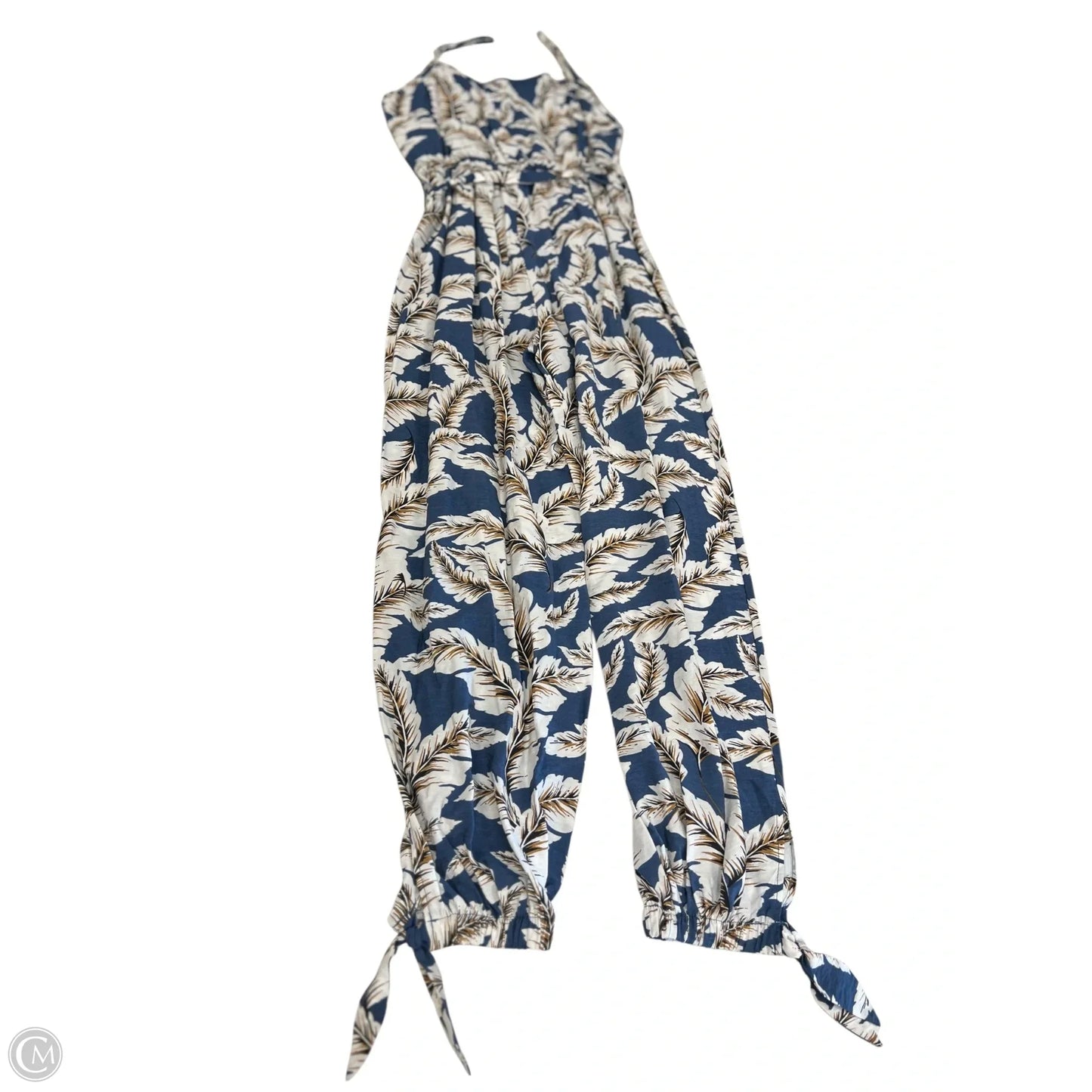 Jumpsuit By Peach Love Cream California In Tropical Print, Size: M