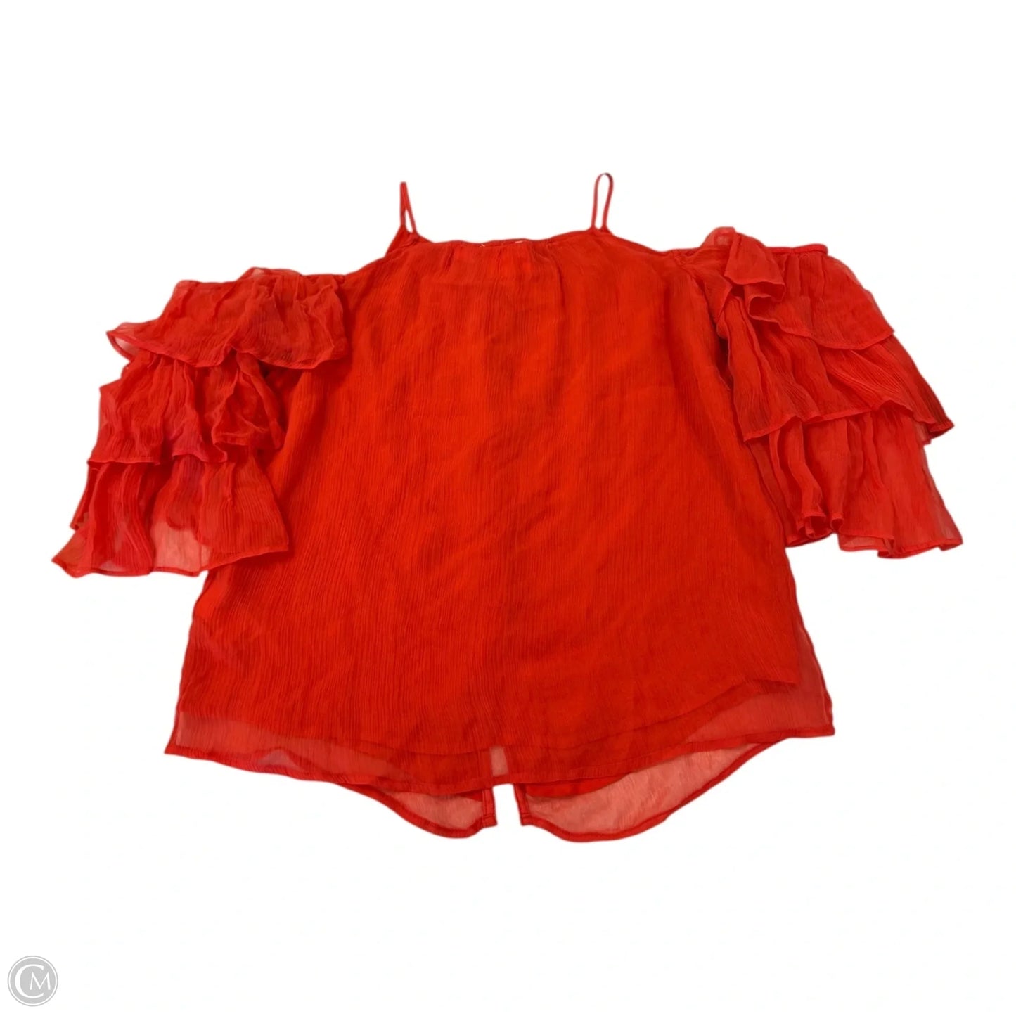 Top Short Sleeve By Maeve In Orange, Size: S