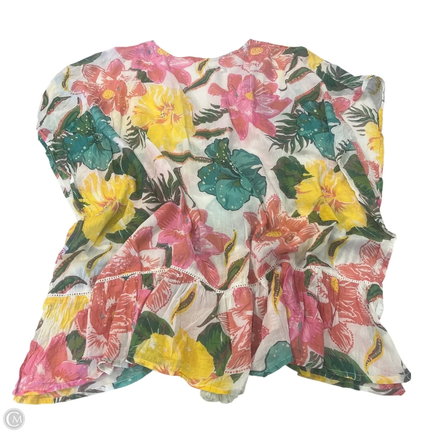 Swimwear Cover-up By Clothes Mentor In Floral Print, Size: Osfm