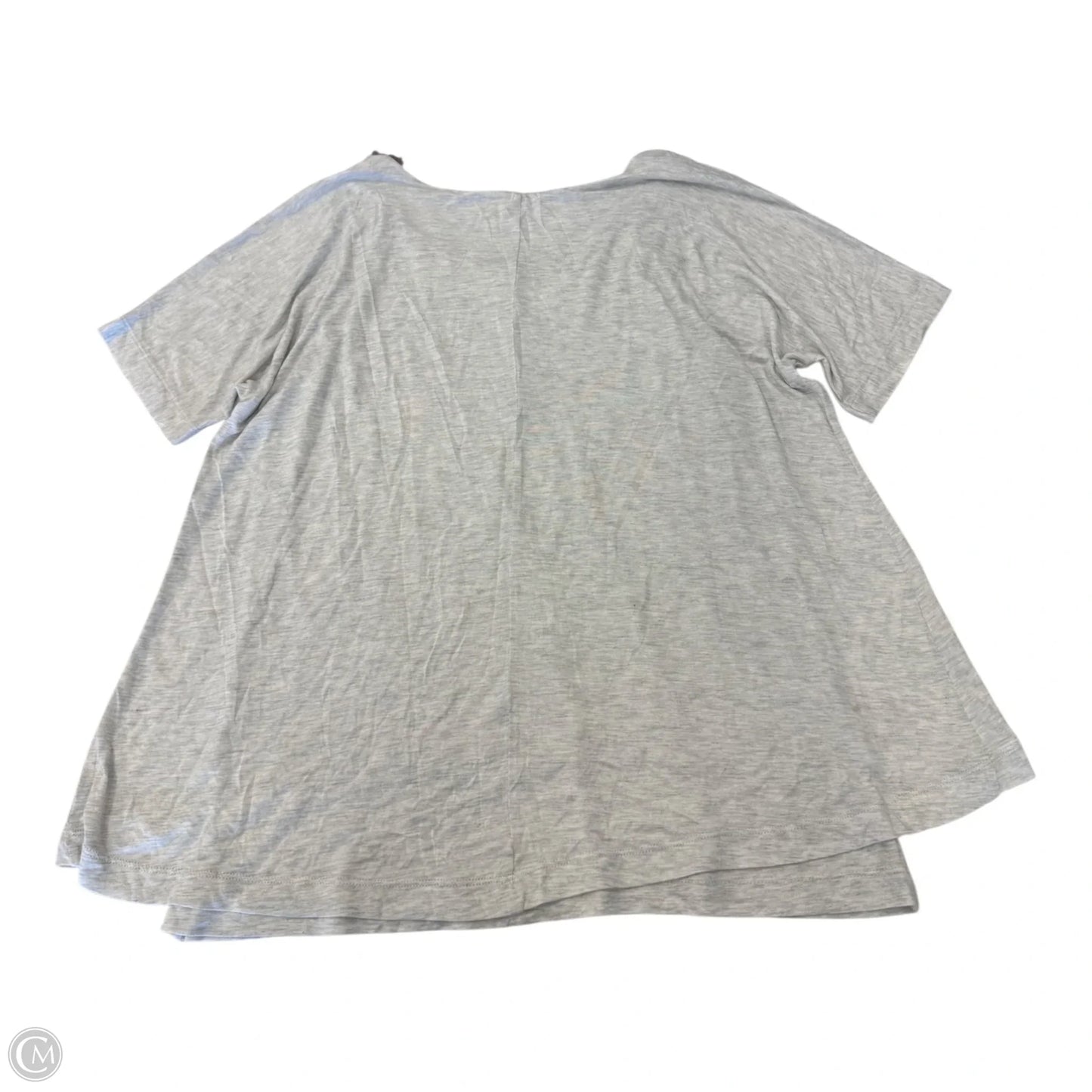 Top Short Sleeve By Pure Jill In Grey, Size: Lp