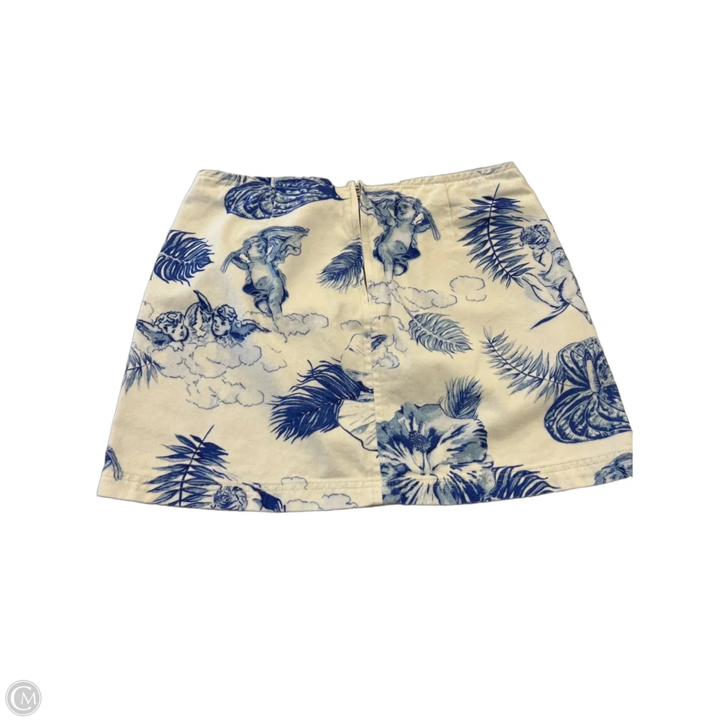 Skirt Mini & Short By Bdg In Blue & Cream, Size: L
