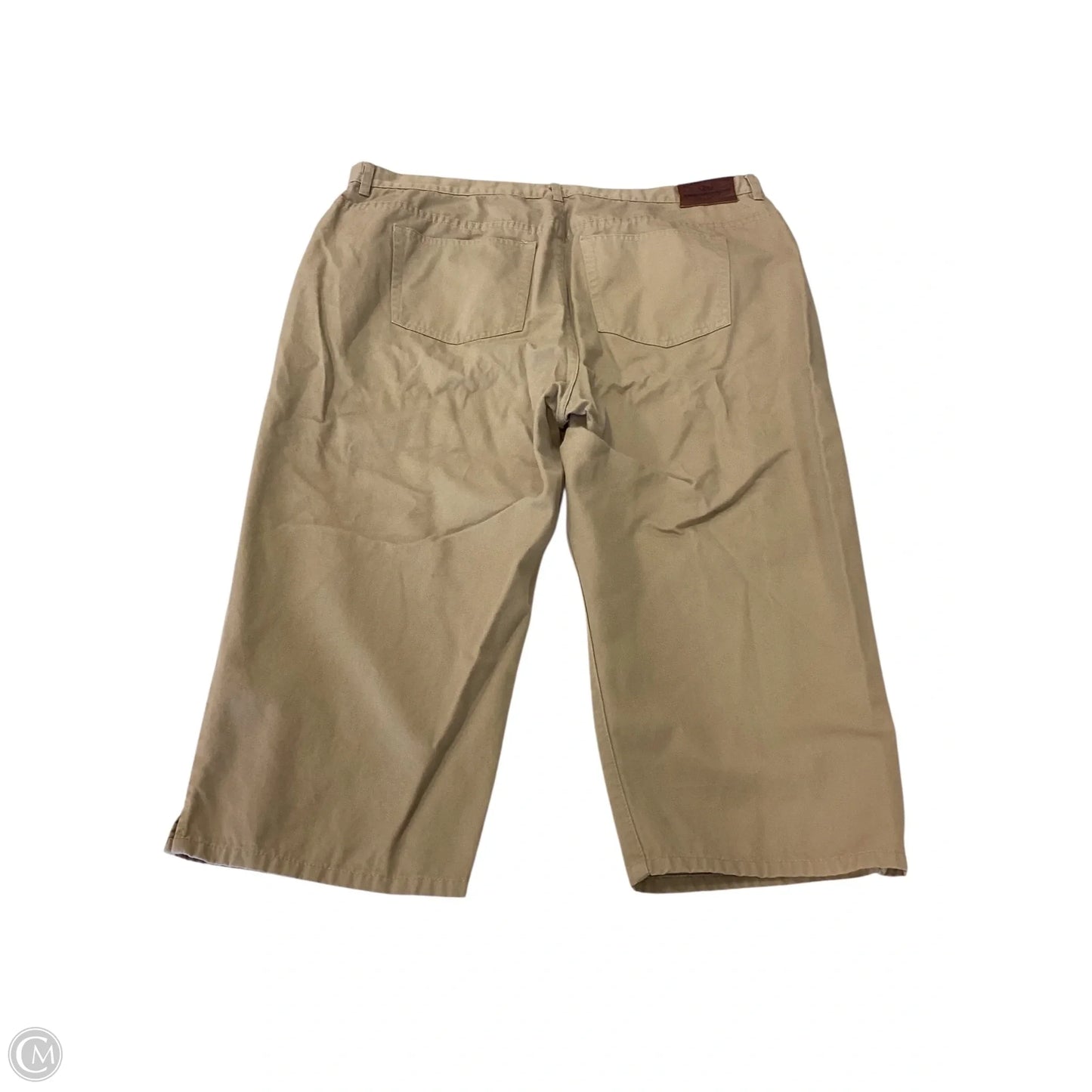 Capris By Lauren By Ralph Lauren In Tan, Size: 18