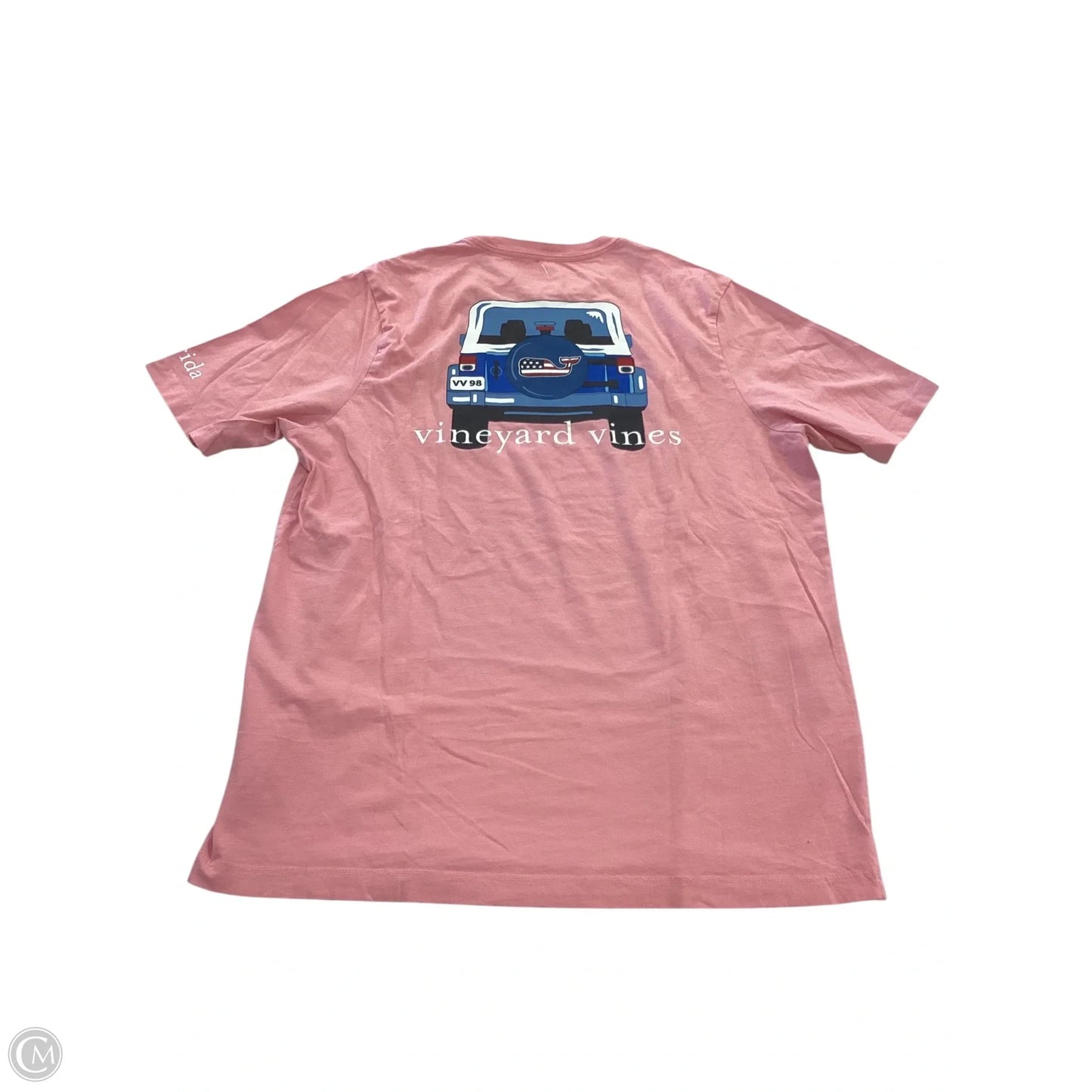 Top Short Sleeve By Vineyard Vines In Blue & Pink, Size: Xl