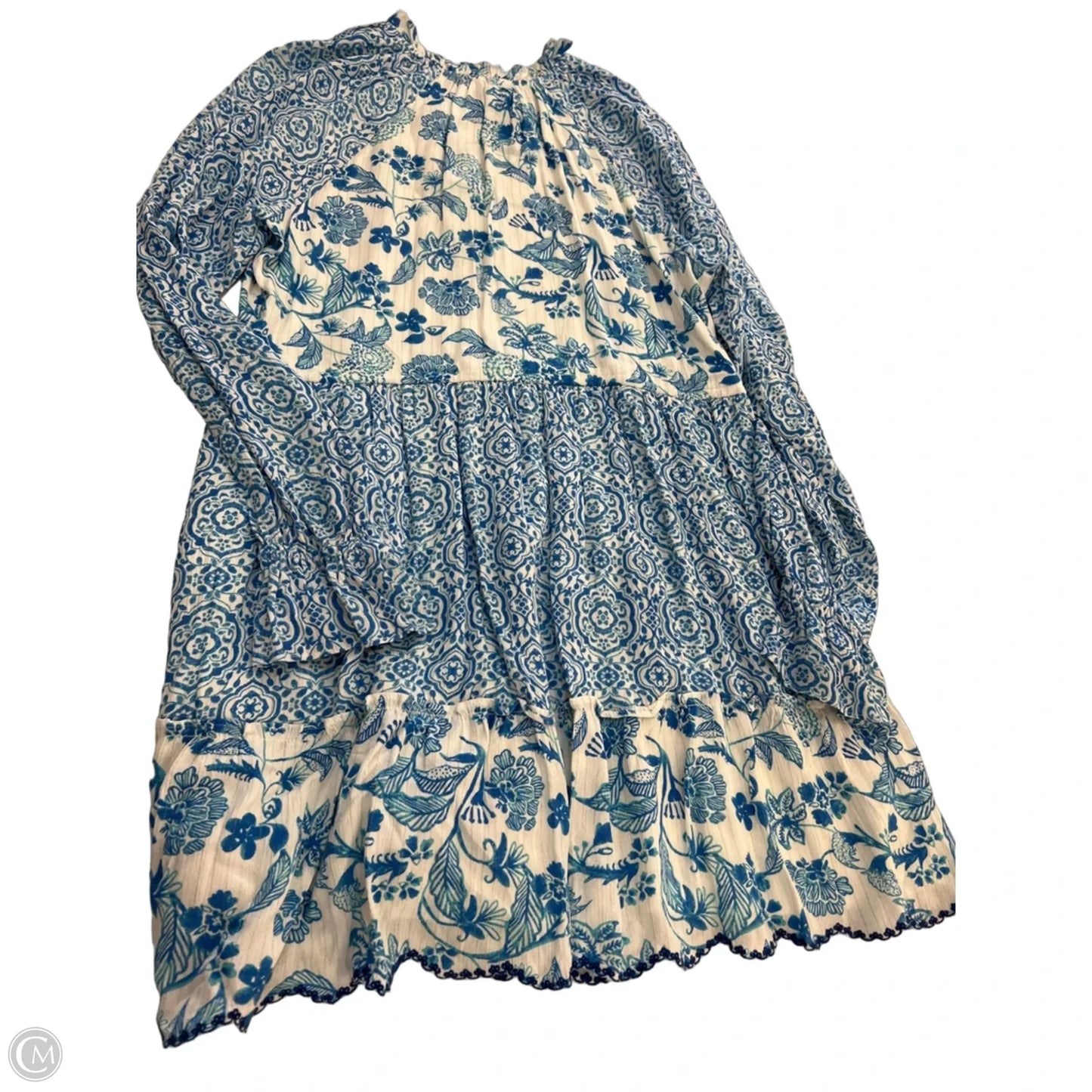 Dress Casual Midi By House Of Harlow In Blue & White, Size: M