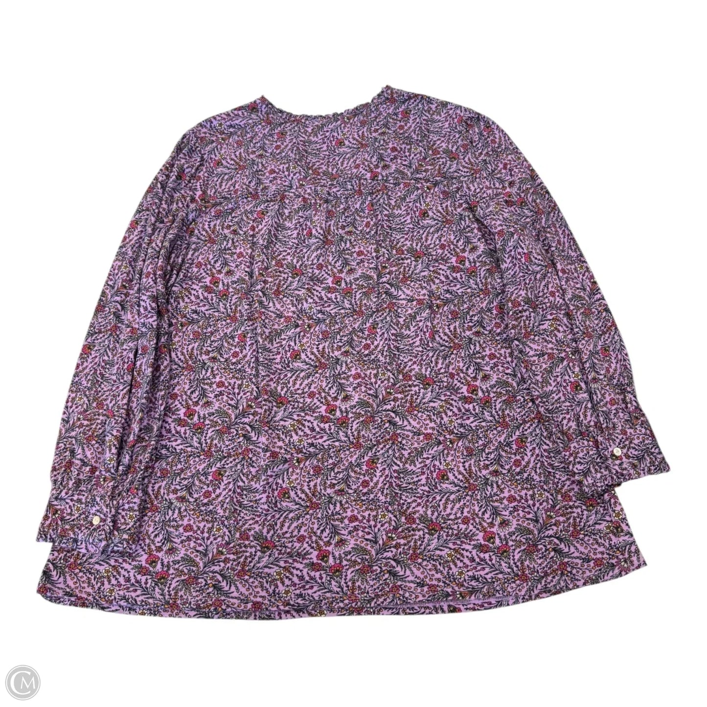 Top Long Sleeve By J. Jill In Purple, Size: 2x