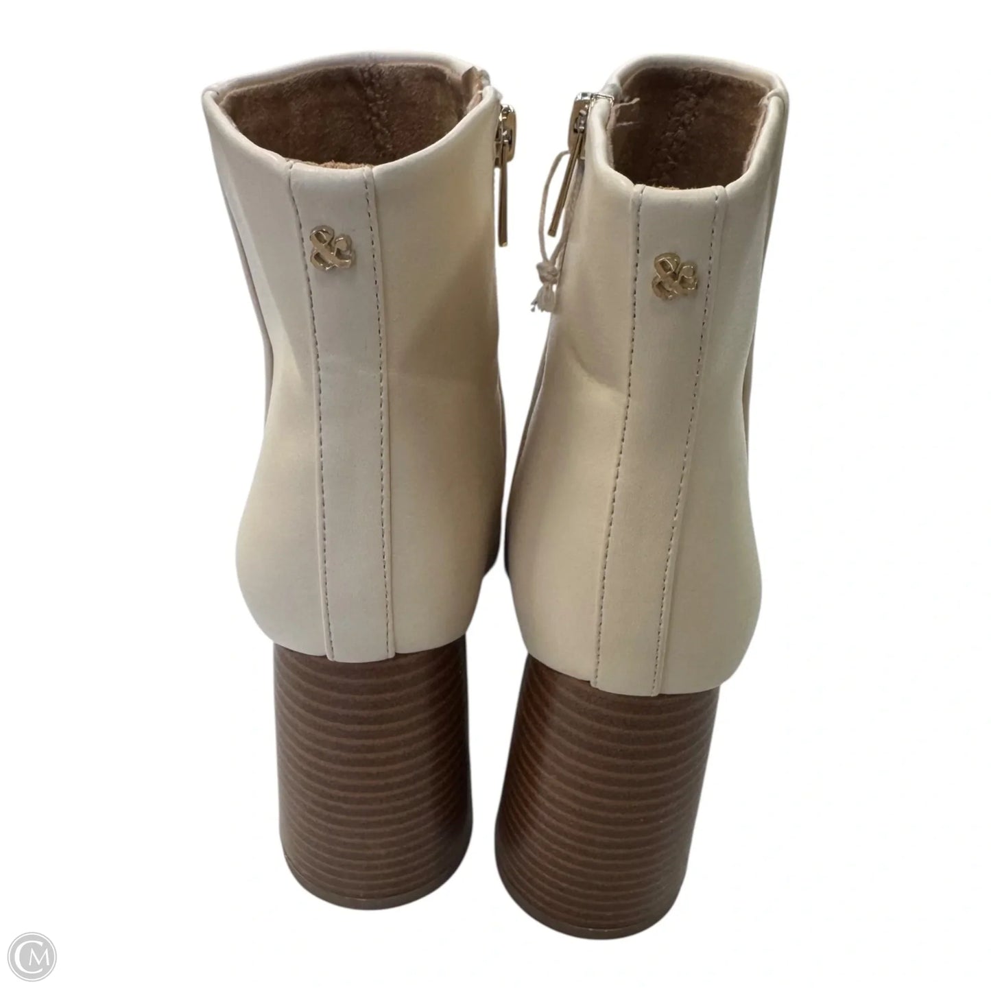 Boots Ankle Heels By Sam And Libby In Cream, Size: 8.5