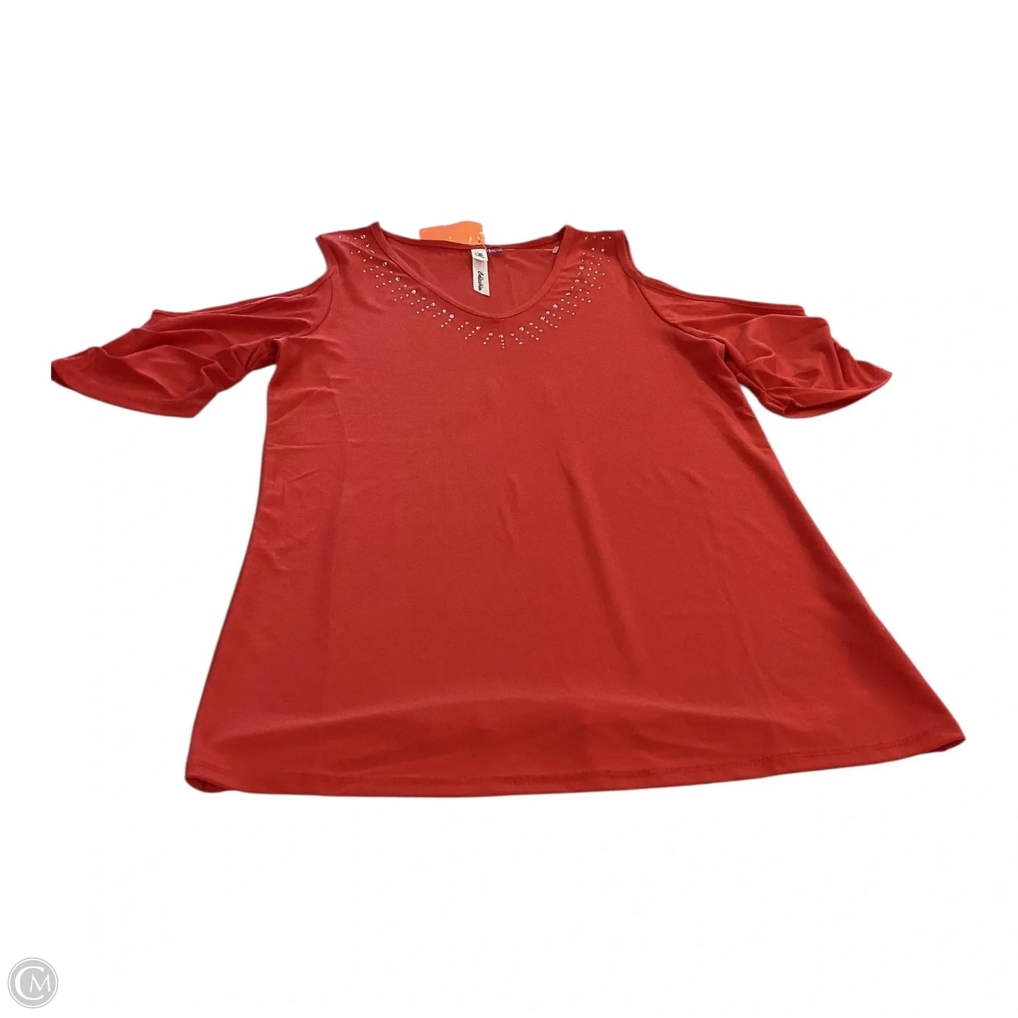 Top Short Sleeve By Ny Collection In Red, Size: Petite Small