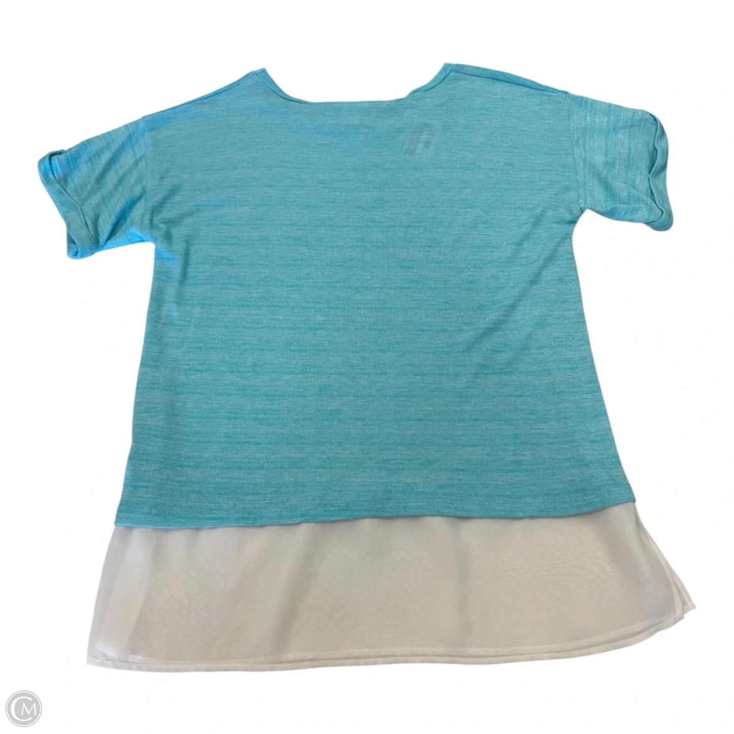 Top Short Sleeve By Liz Claiborne In Blue, Size: Petite L