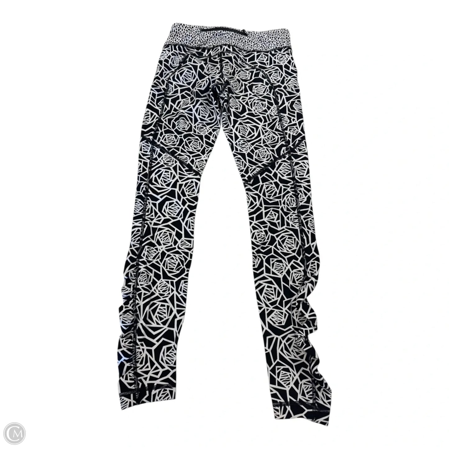 Athletic Leggings By Lululemon In Black & White, Size: 4