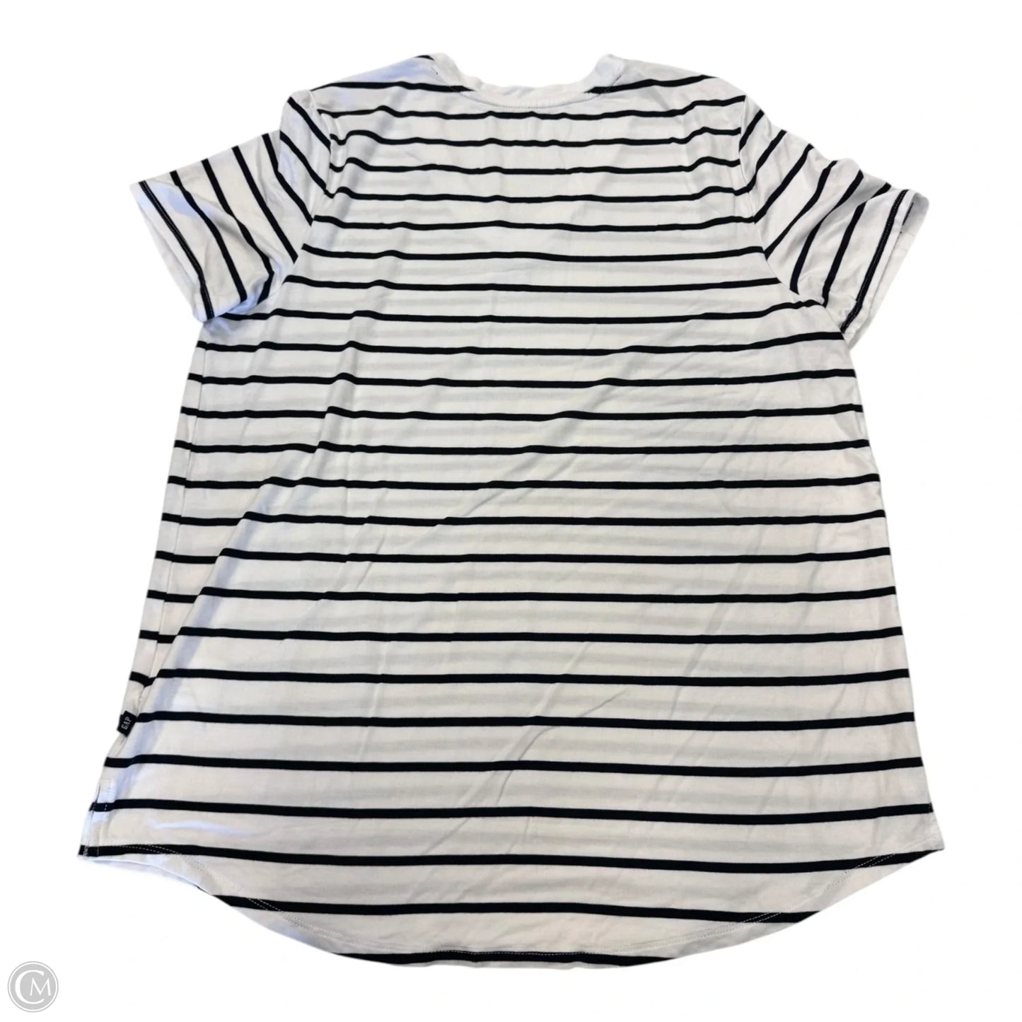 Top Short Sleeve Basic By Gap In Striped Pattern, Size: L