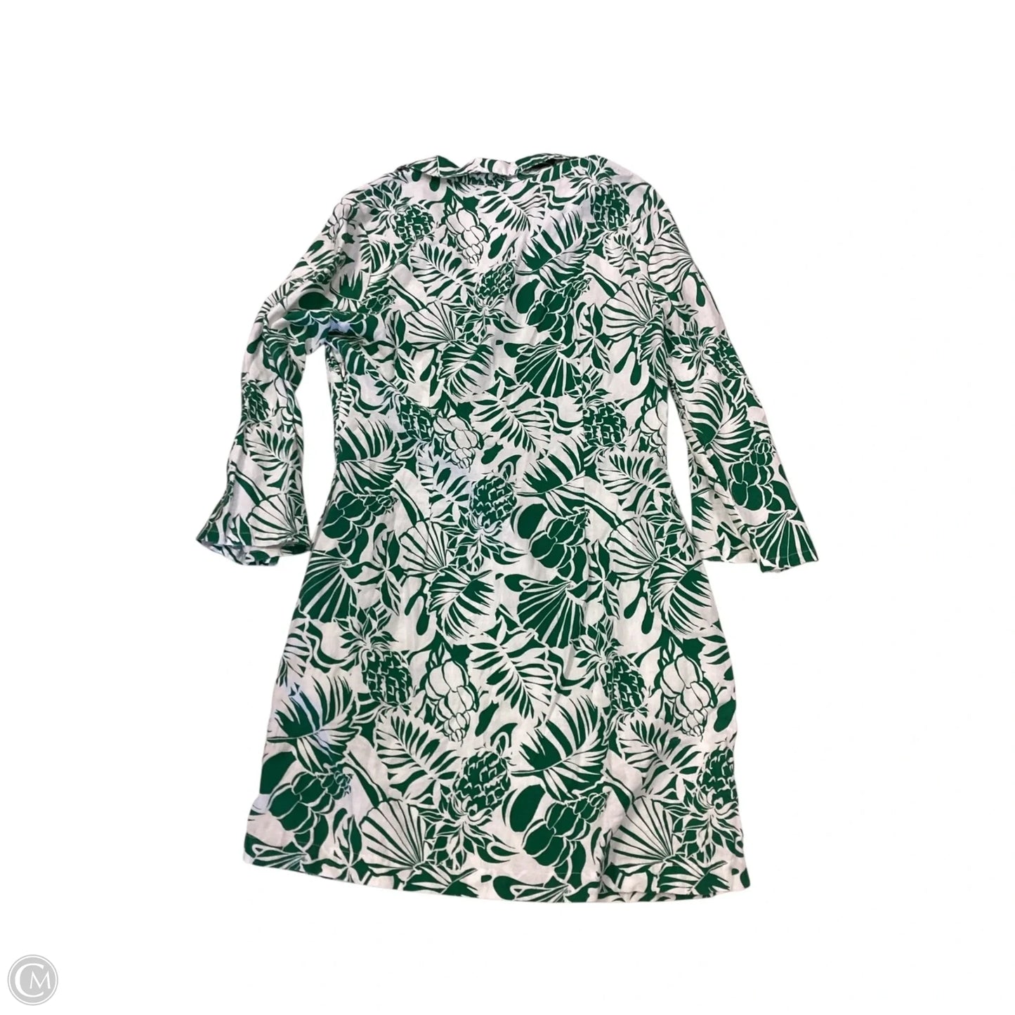 Dress Casual Short By Nicole Miller In Green & White, Size: 4